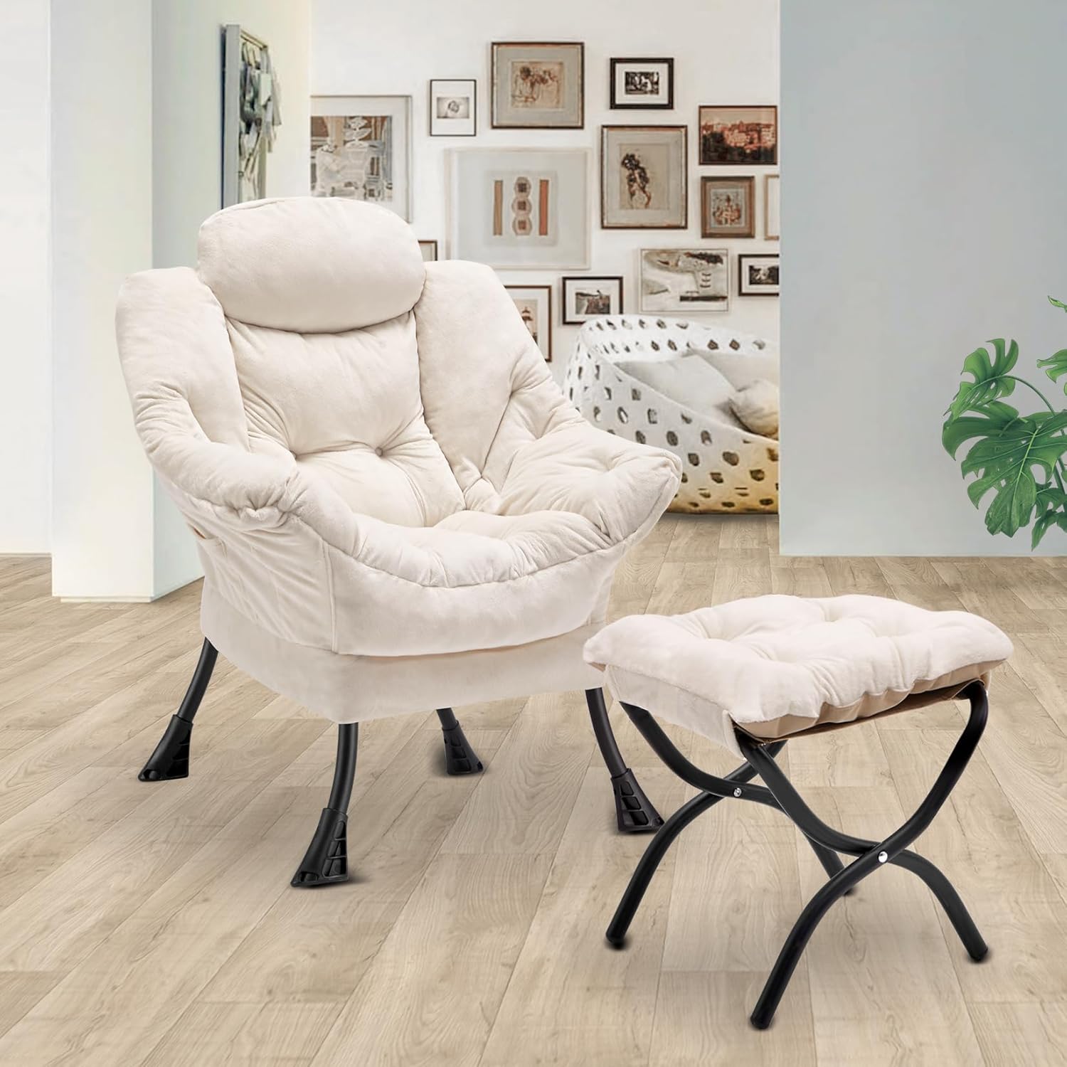 Lazy Chair with Folding Ottoman