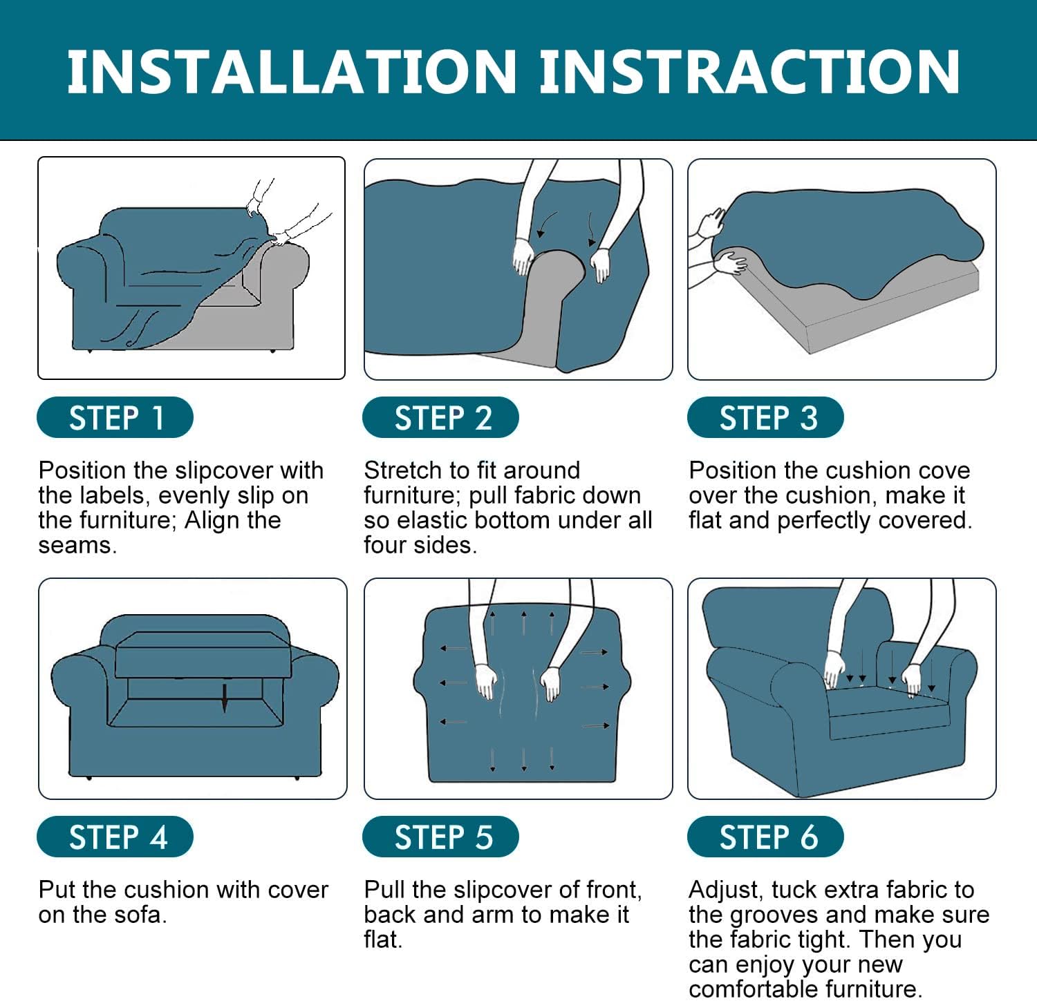 KRFOONN 2 Piece Chair Covers Printed Sofa Covers Couch Covers Washable Armchair Sofa Couch Slipcover Furniture Protector with Elastic Bottom for Living Room (Armchair, 23), Small