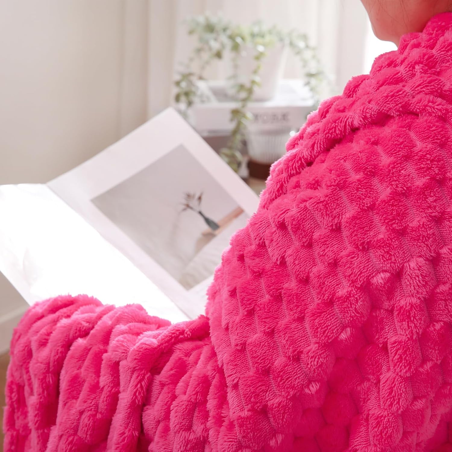 Hot Pink Throw Blanket