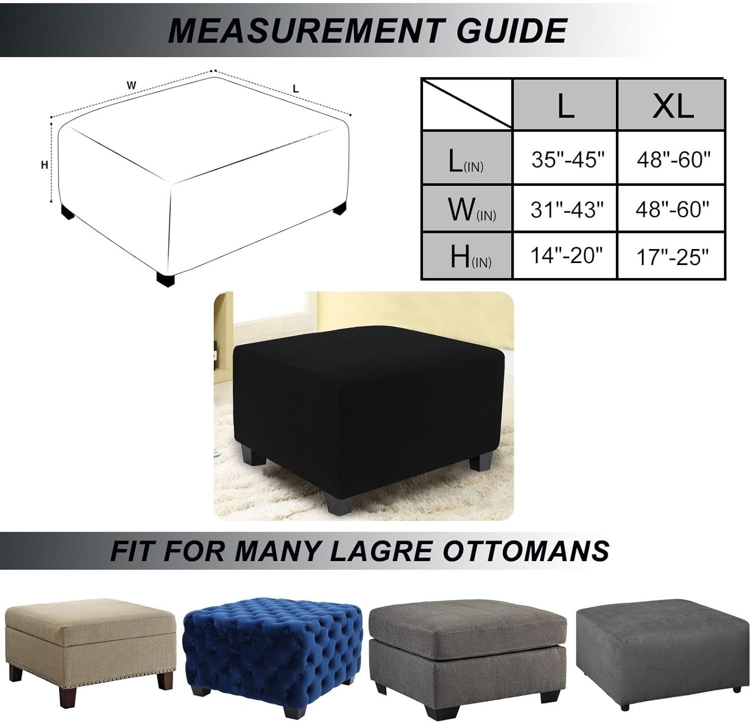 Square Ottoman Cover