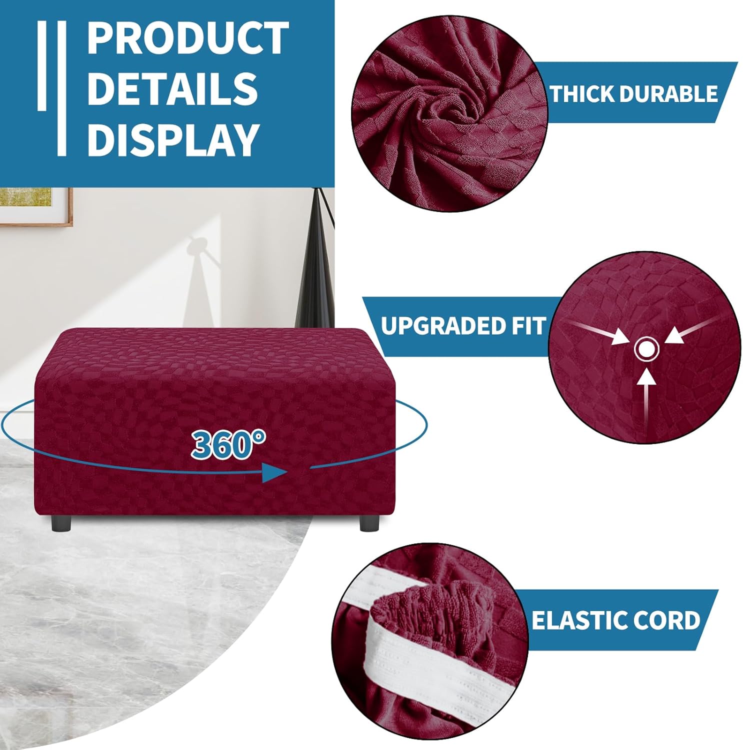 Rectangle Footrest Slipcovers