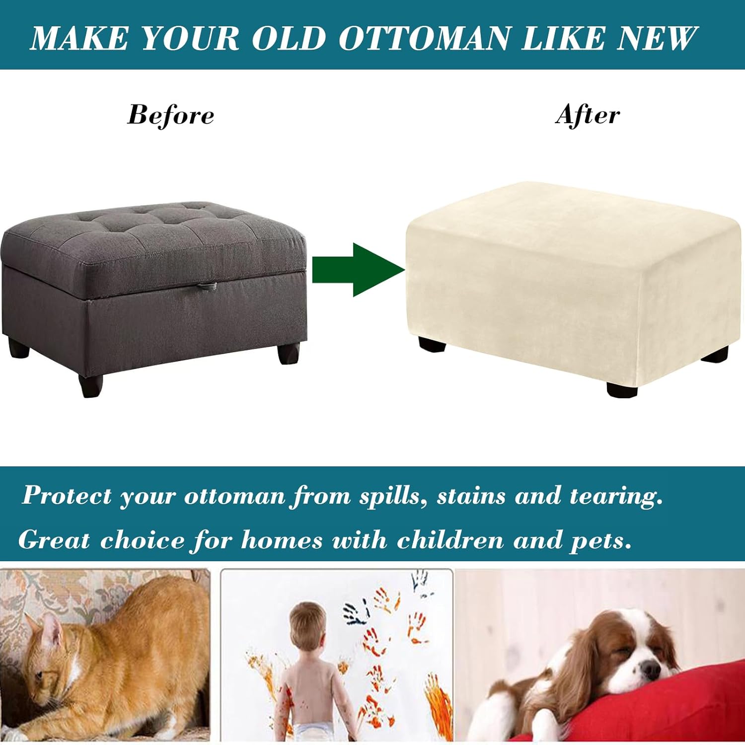 Ottoman Cover Rectangle