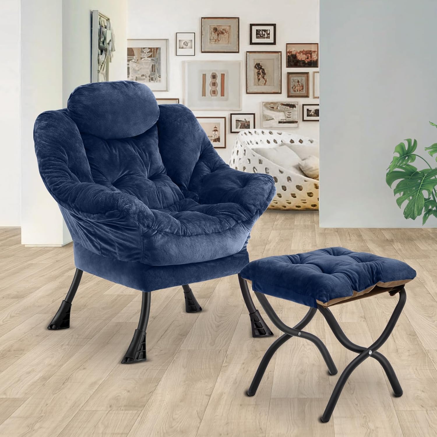 Lazy Chair with Folding Ottoman