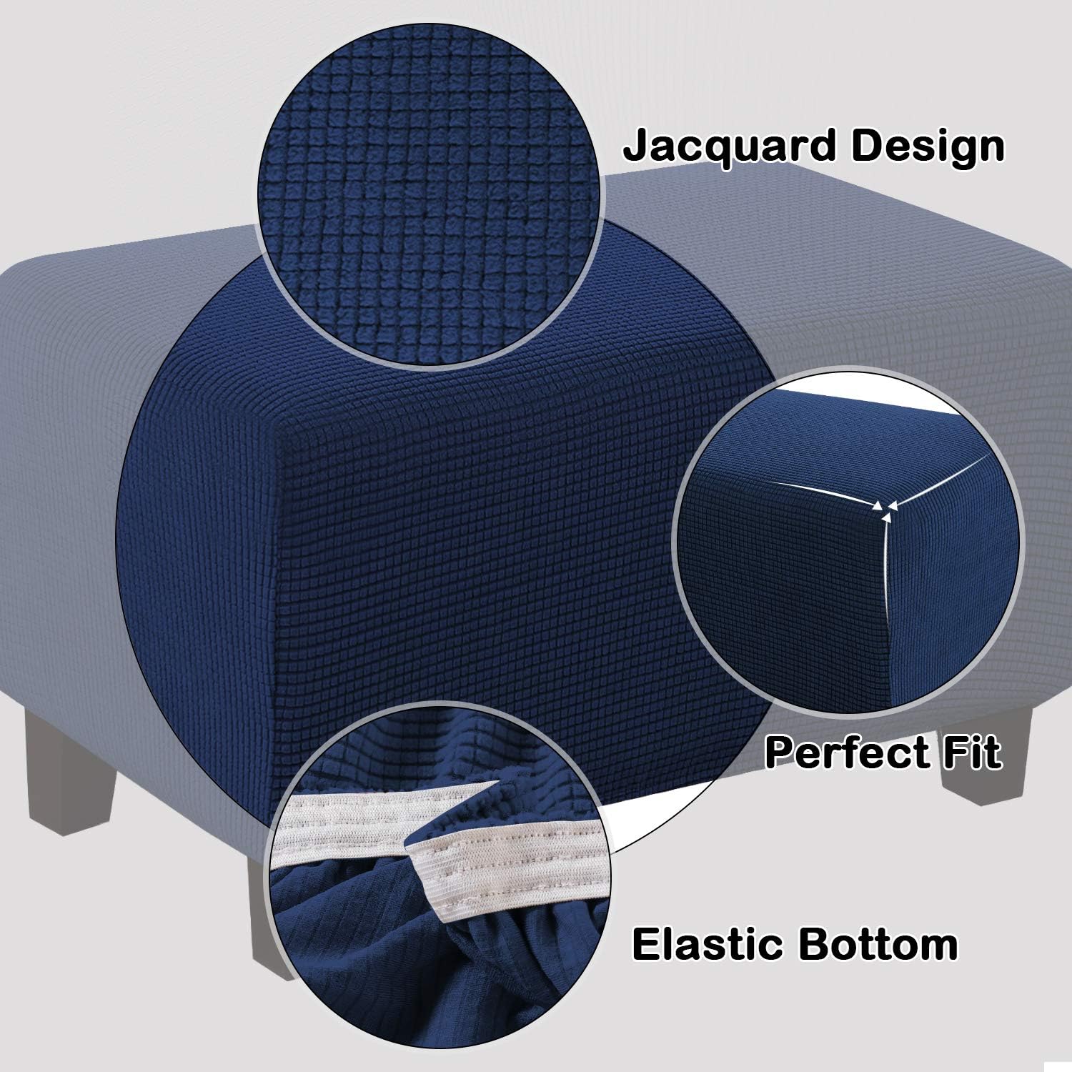 Stretch Ottoman Cover Ottoman Slipcover