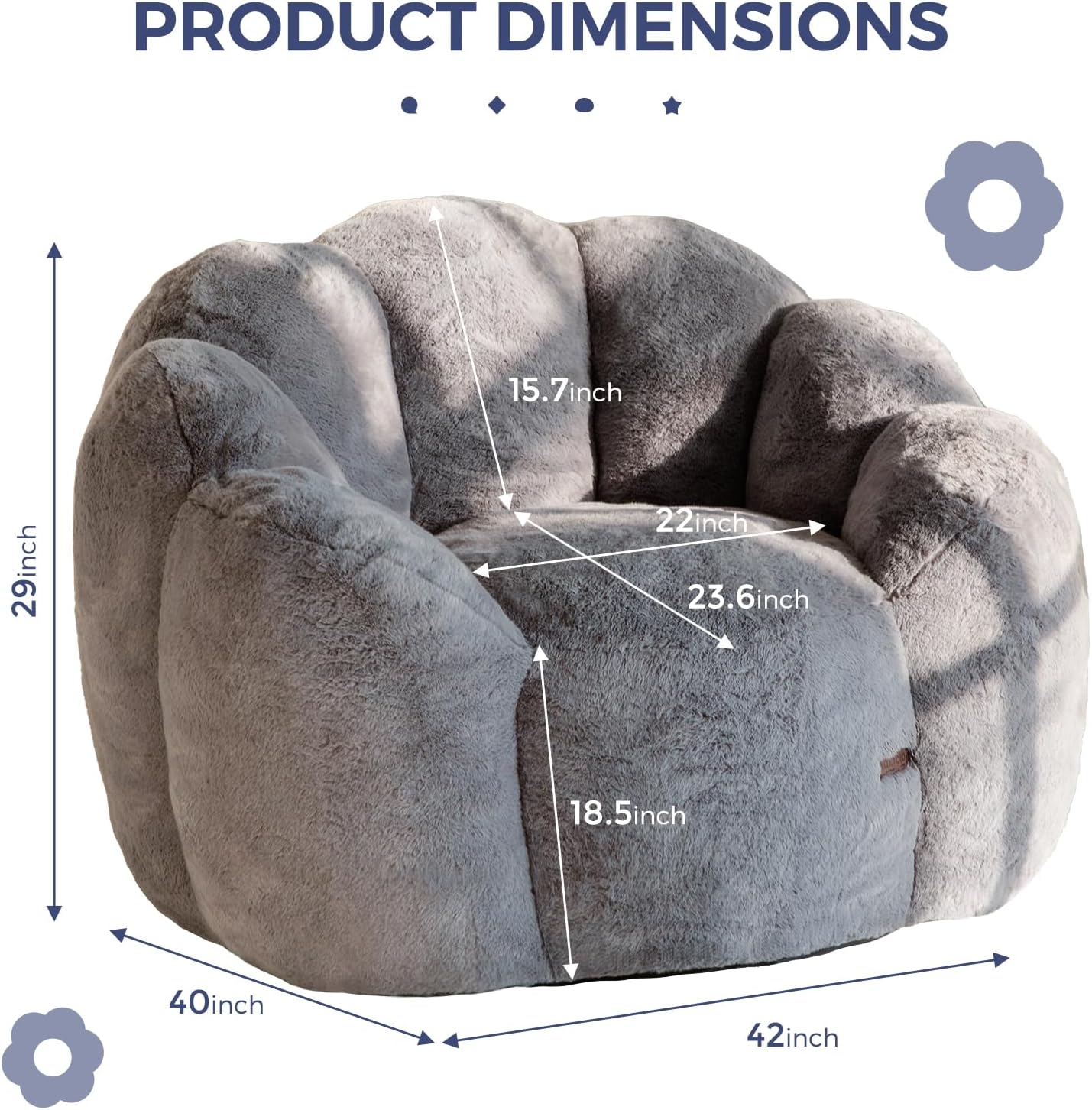 Bean Bag Chair for Adults,