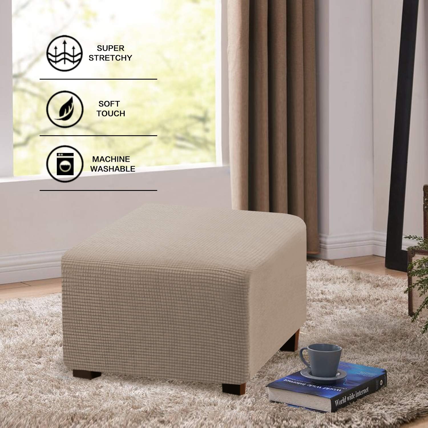 Square Ottoman Slipcovers