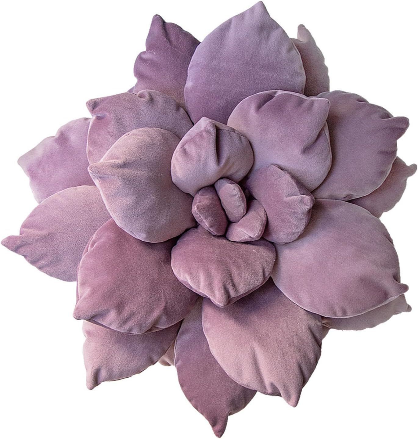 3D 17" Purple Succulent Pillow