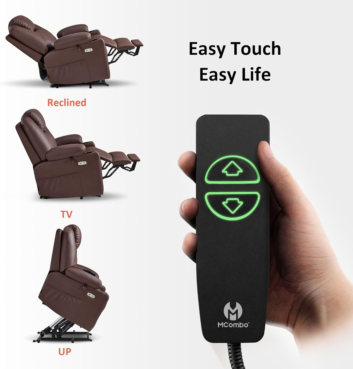 Electric Power Lift Recliner Chair Sofa with Massage and Heat