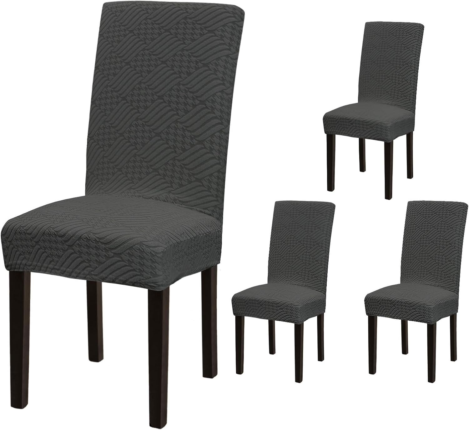 Stretch Dining Room Chair Covers Set of 6, Removable Washable Chair Covers for Dining Chairs,Dining Room, Hotel, Ceremony