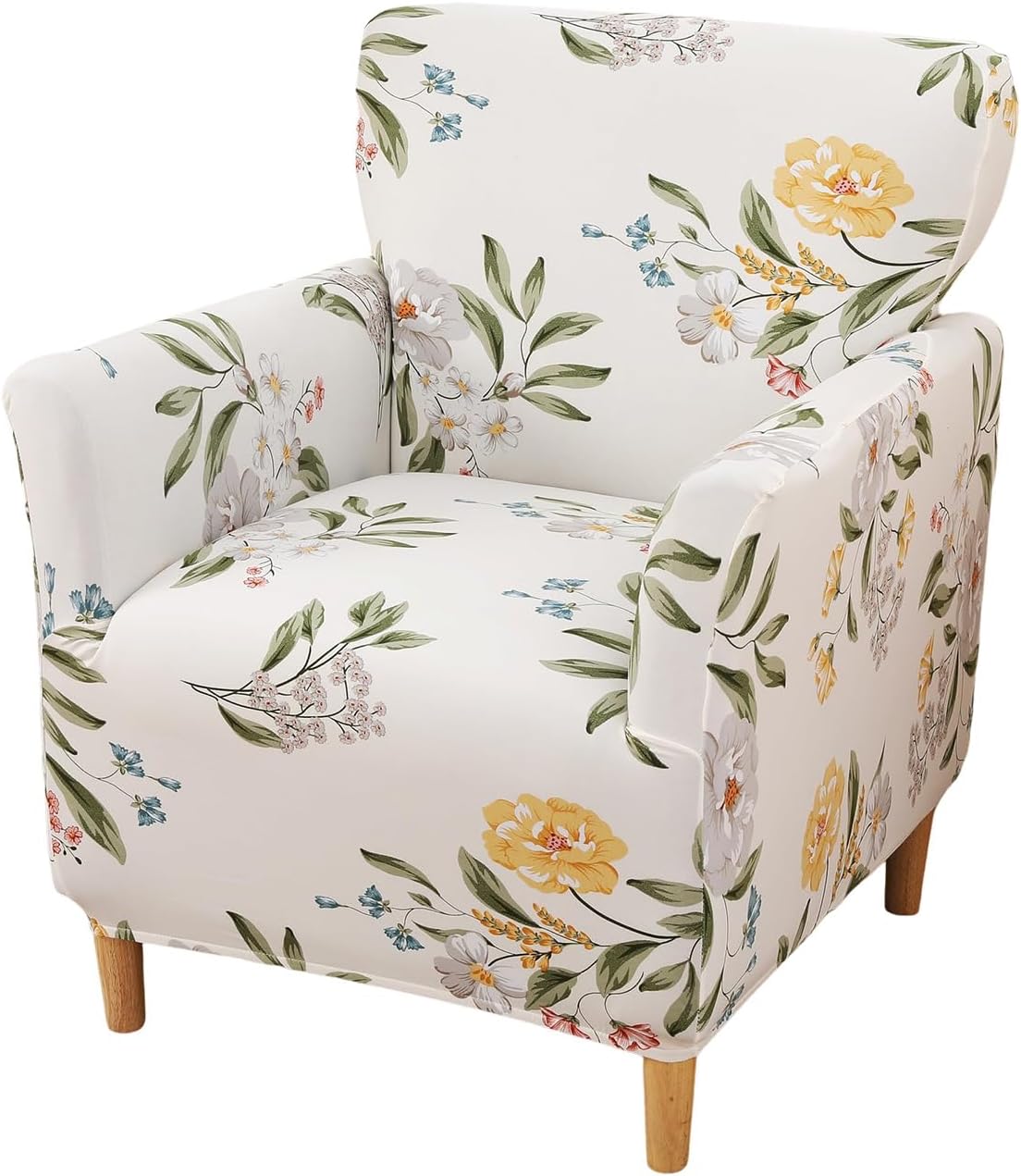 Printed Banquet Armchair Slipcovers Soft Chair Covers Armchair 1-Piece Stretch Chair Covers for Living Room Nonslip Outdoor Armchair Slipcover Kids Pets Friendly Furniture Protector,01