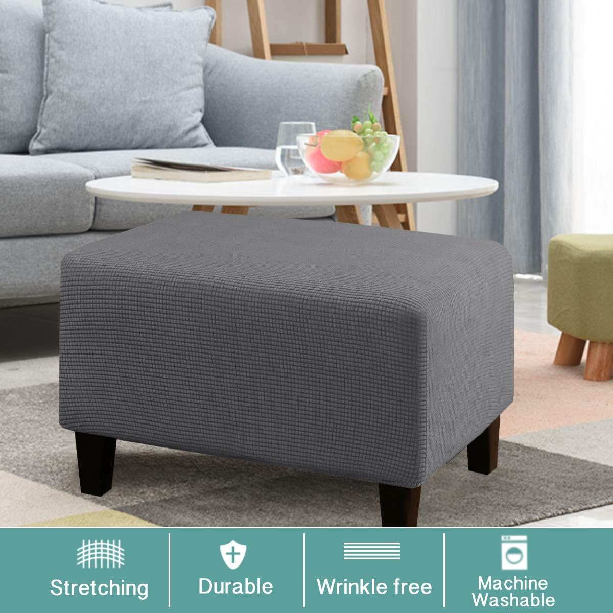 Stretch Ottoman Cover Ottoman Slipcover