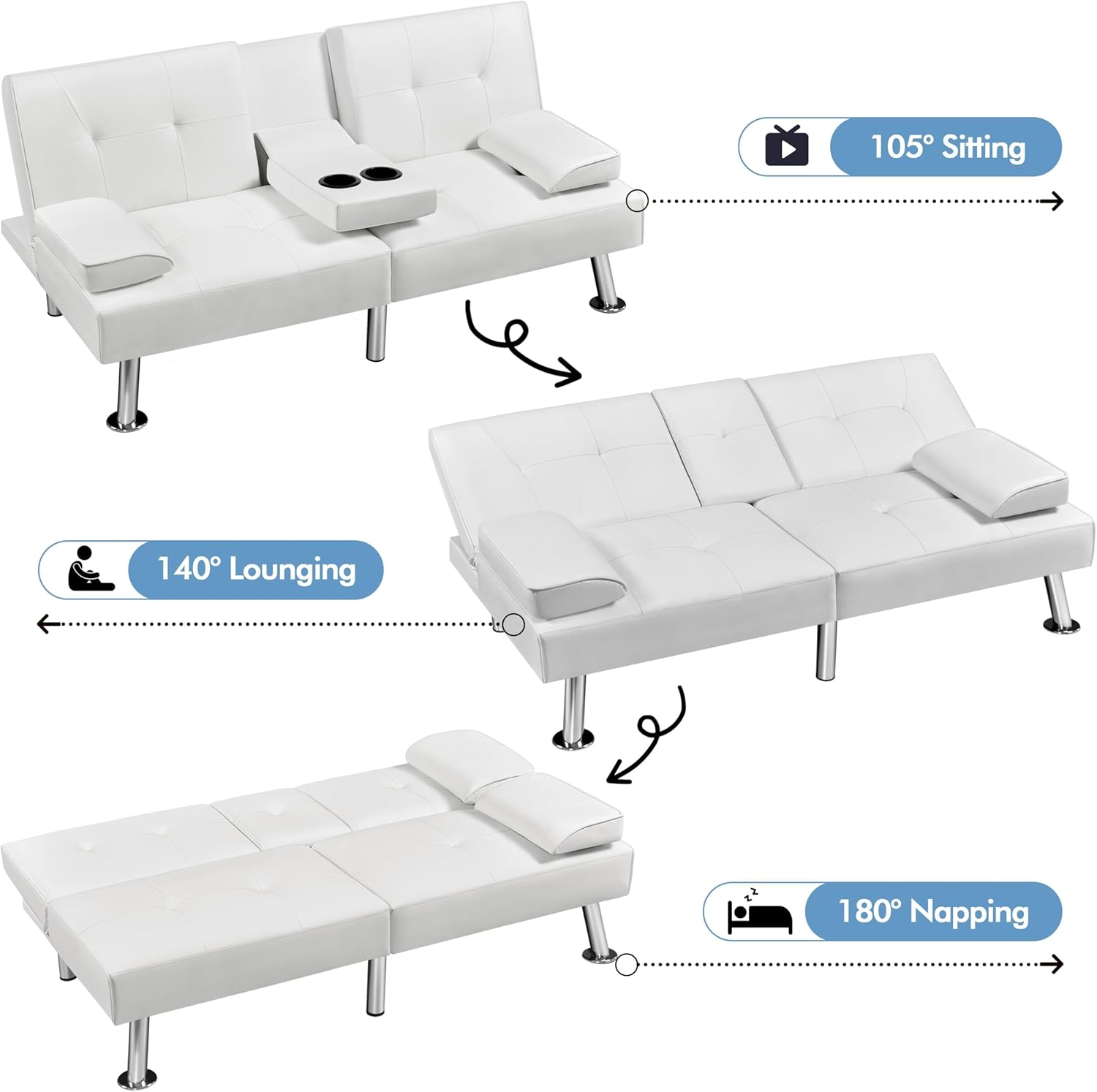 Convertible Sofa Bed Adjustable