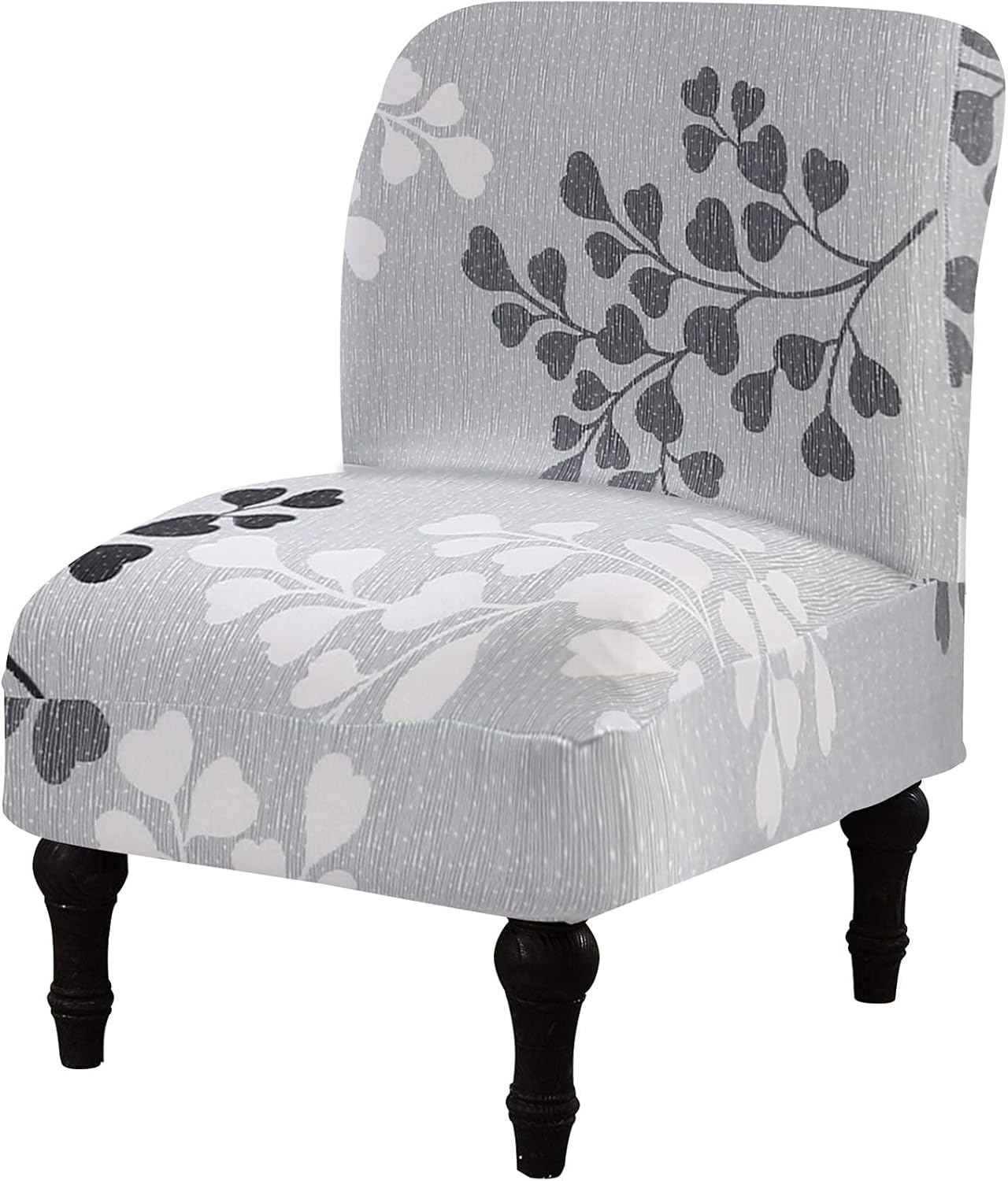 Eco-Ancheng Armless Chair Slipcover Removable Armless Accent Chairs Covers Washable Armless Slipper Chair Slipcover Printed Armless Chair Furniture Protector Covers for Living Dining Room Hotel