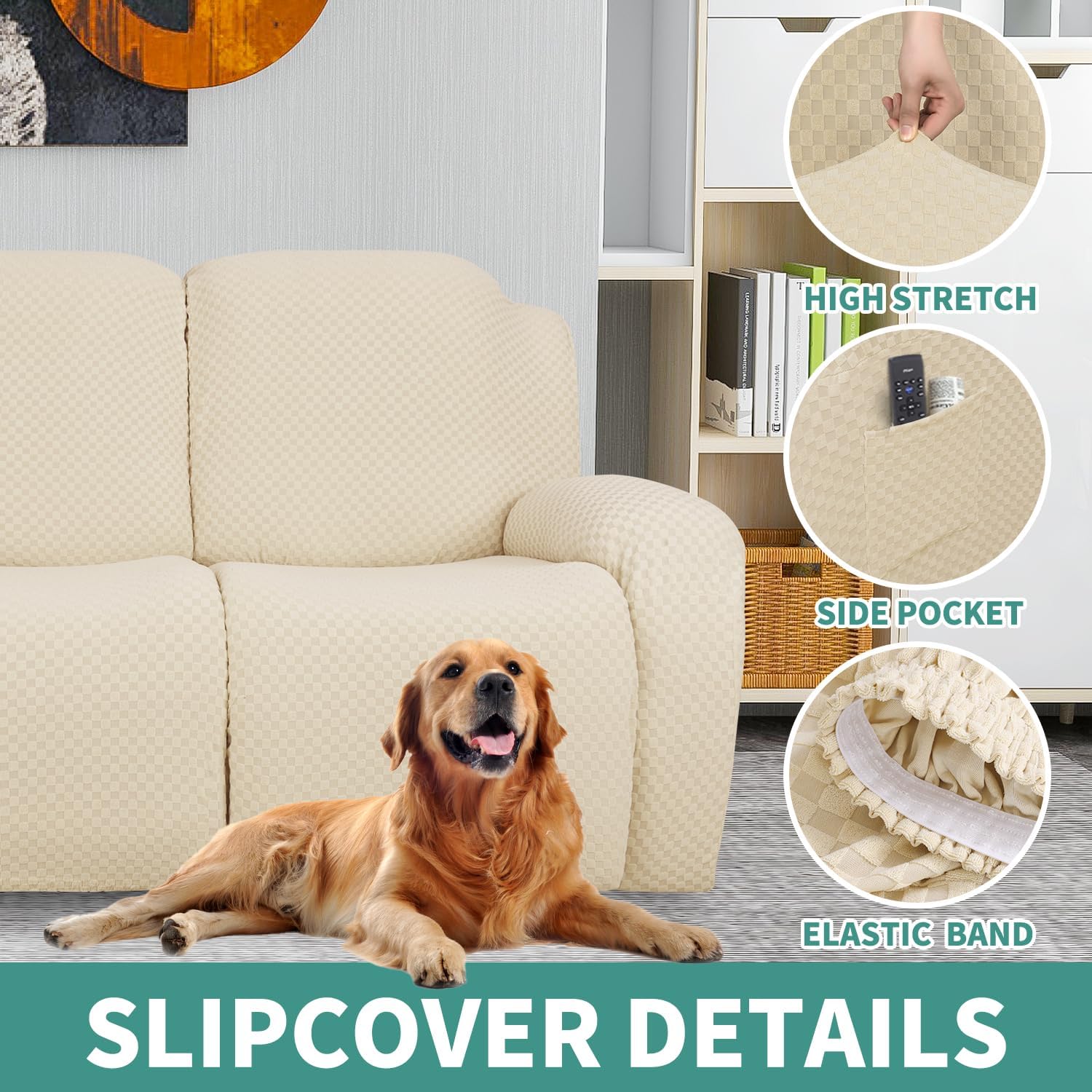 Stretch Loveseat Recliner Slipcover