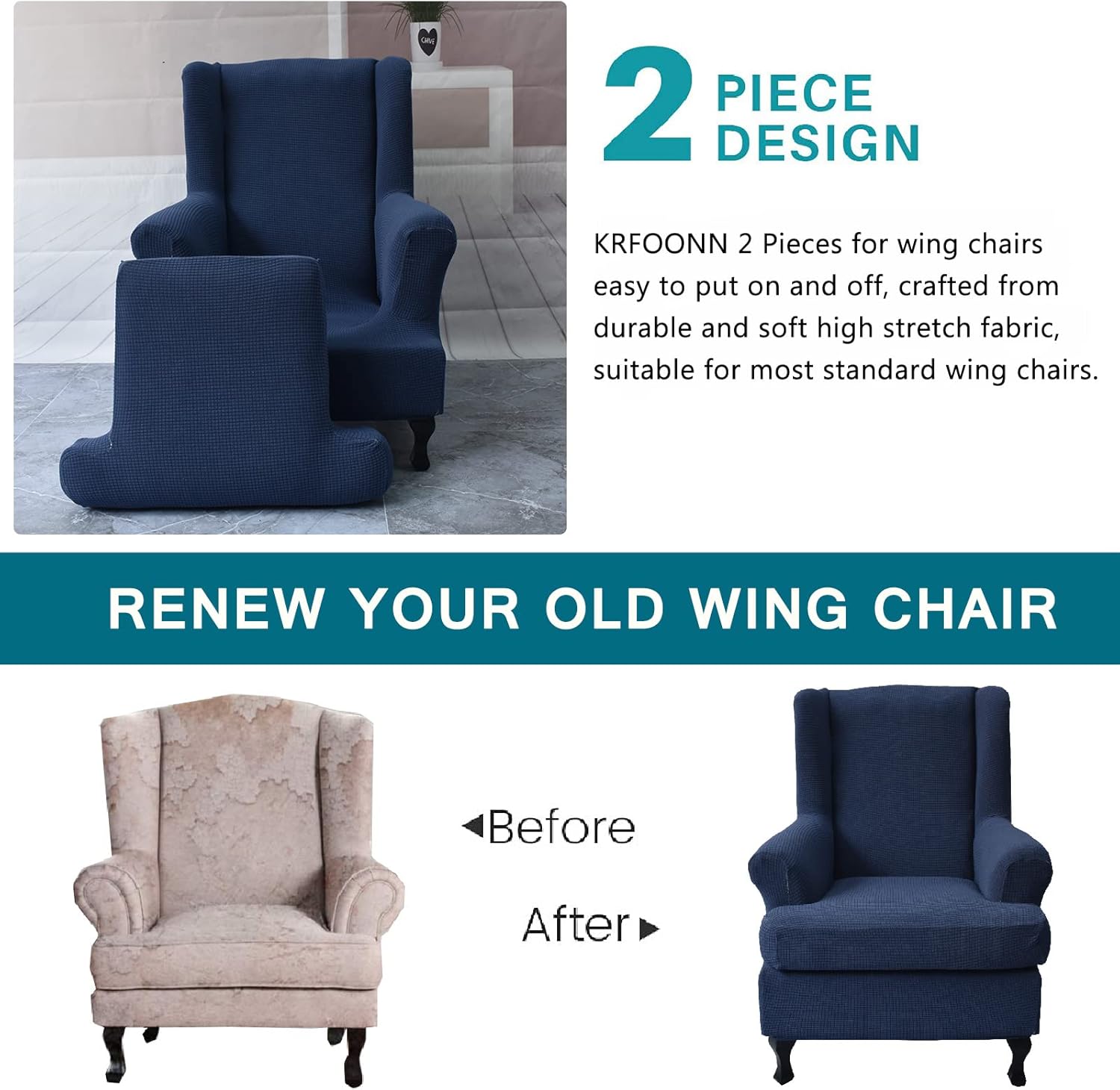 Wingback Chair Cover Slipcovers