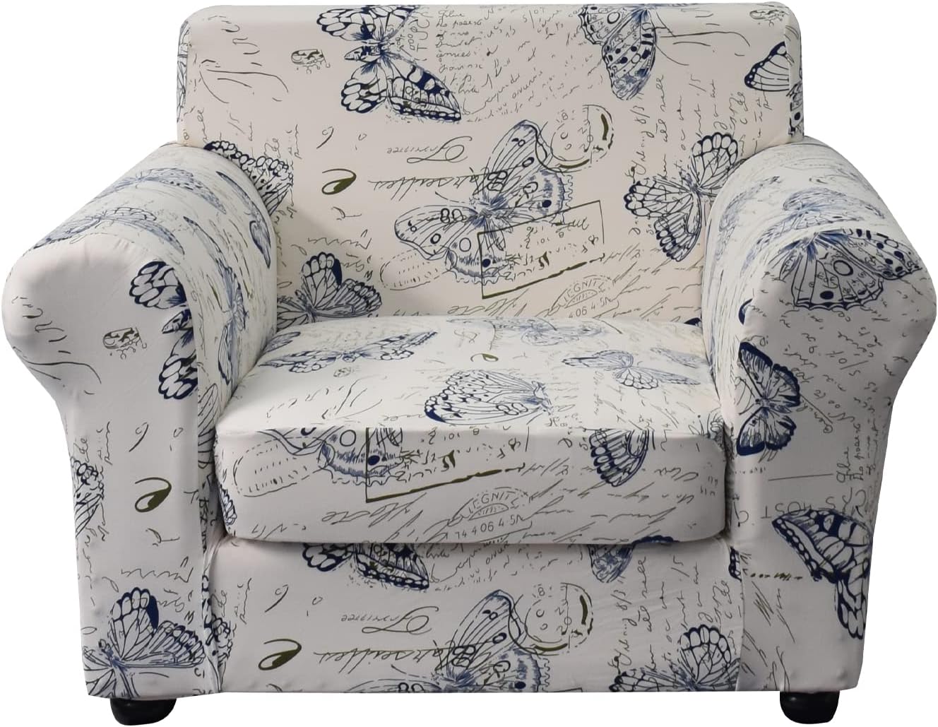 KRFOONN 2 Piece Chair Covers Printed Sofa Covers Couch Covers Washable Armchair Sofa Couch Slipcover Furniture Protector with Elastic Bottom for Living Room (Armchair, 23), Small