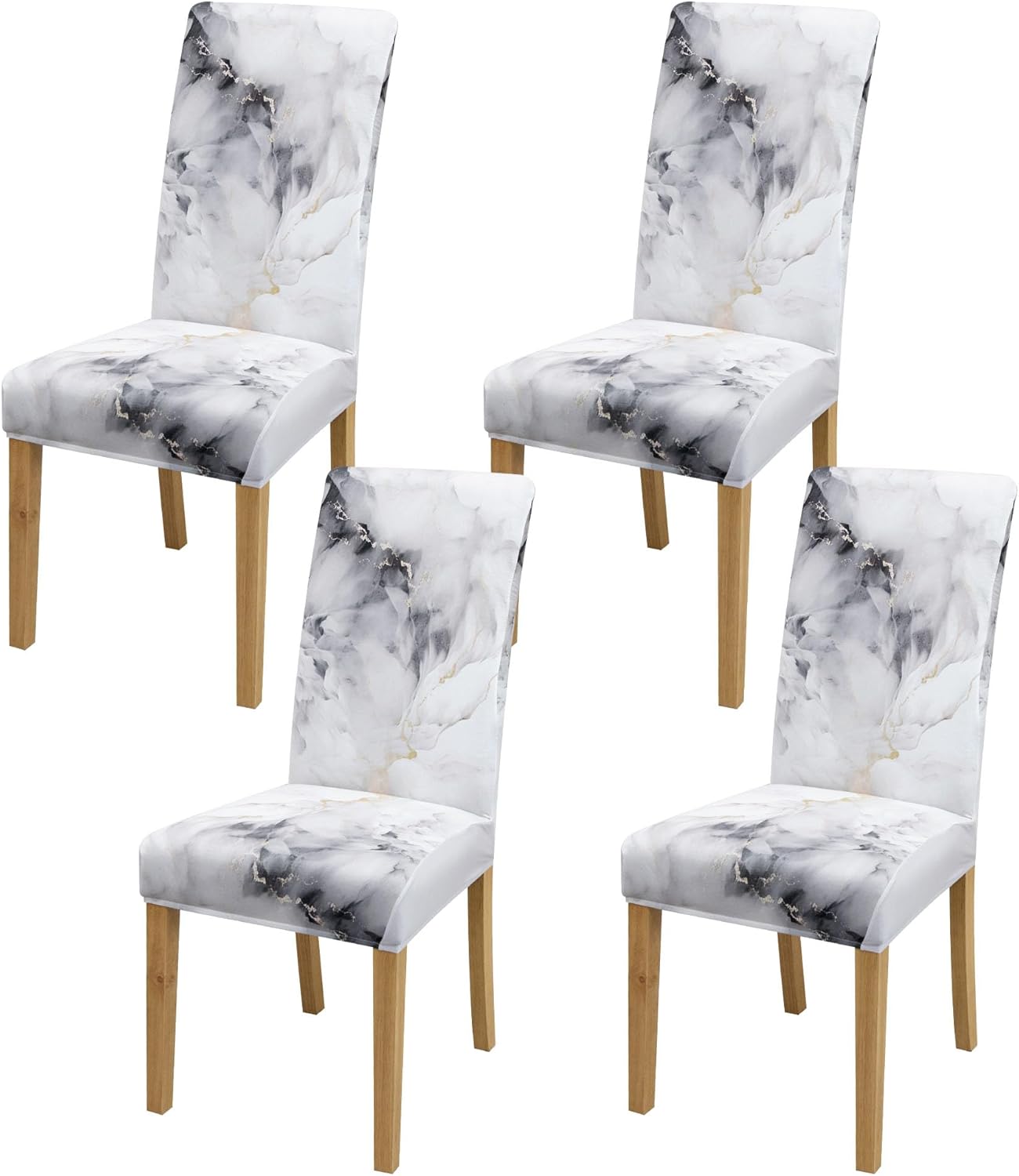 Dining Chair Cover,Dining Room Chair Covers Set of 6,Stretch Kitchen Chair Cover,Washable Dining Chair Cover,Parsons Chair Slipcovers Protective,for Home,Restaurant,Banquet(Gray)