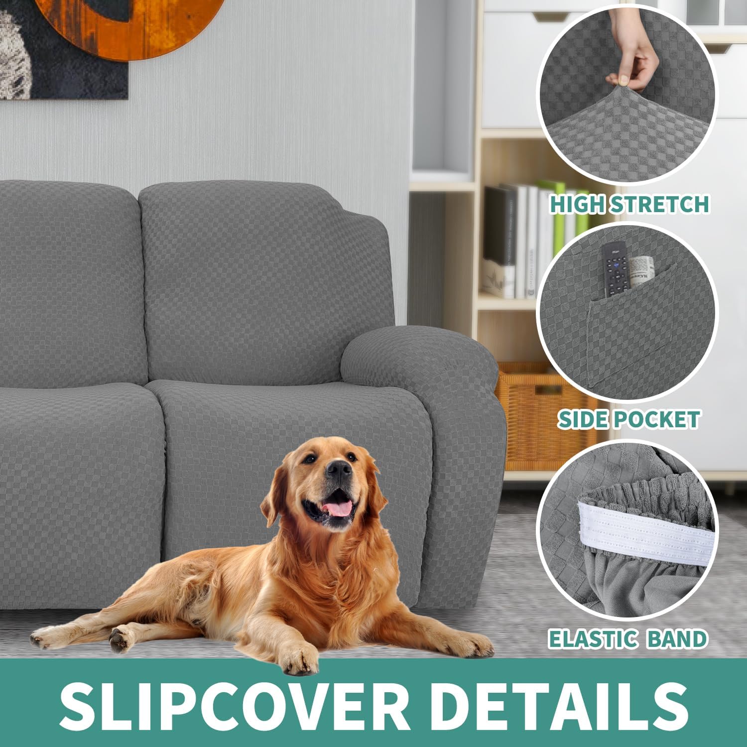 Stretch Loveseat Recliner Slipcover