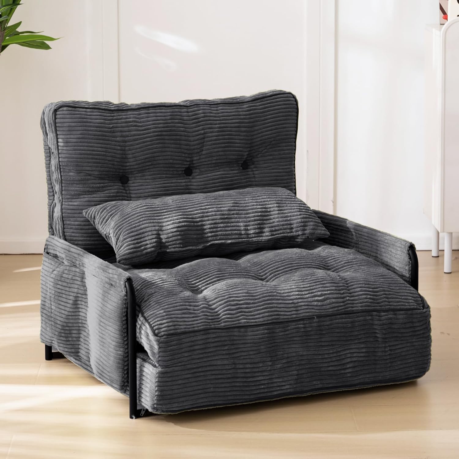 Adjustable Floor Sofa Couch with Pillow
