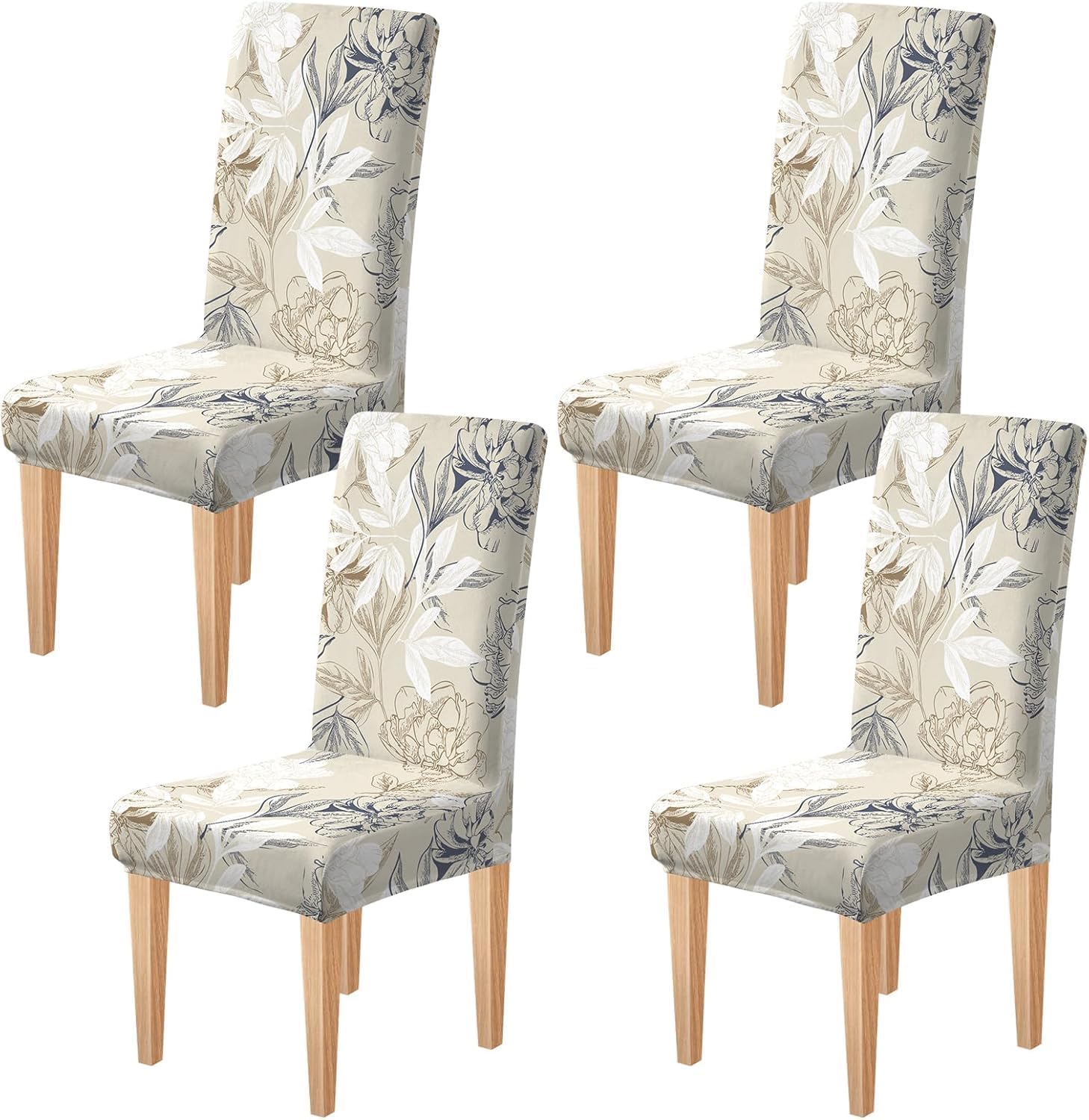 Dioxide High Stretch Chair Covers for Dining Chairs, Washable Dining Chair Covers Set of 6, Soft Kitchen Chairs Seat Covers, Parsons Chair Slipcovers Protectors for Home Hotel Restaurant Banquet