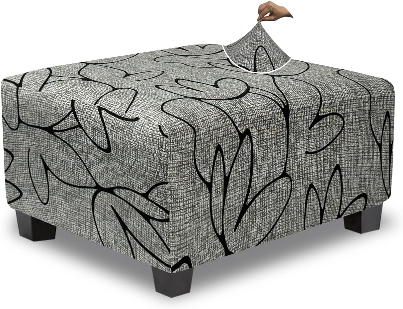 Ottoman Cover Square Slipcovers