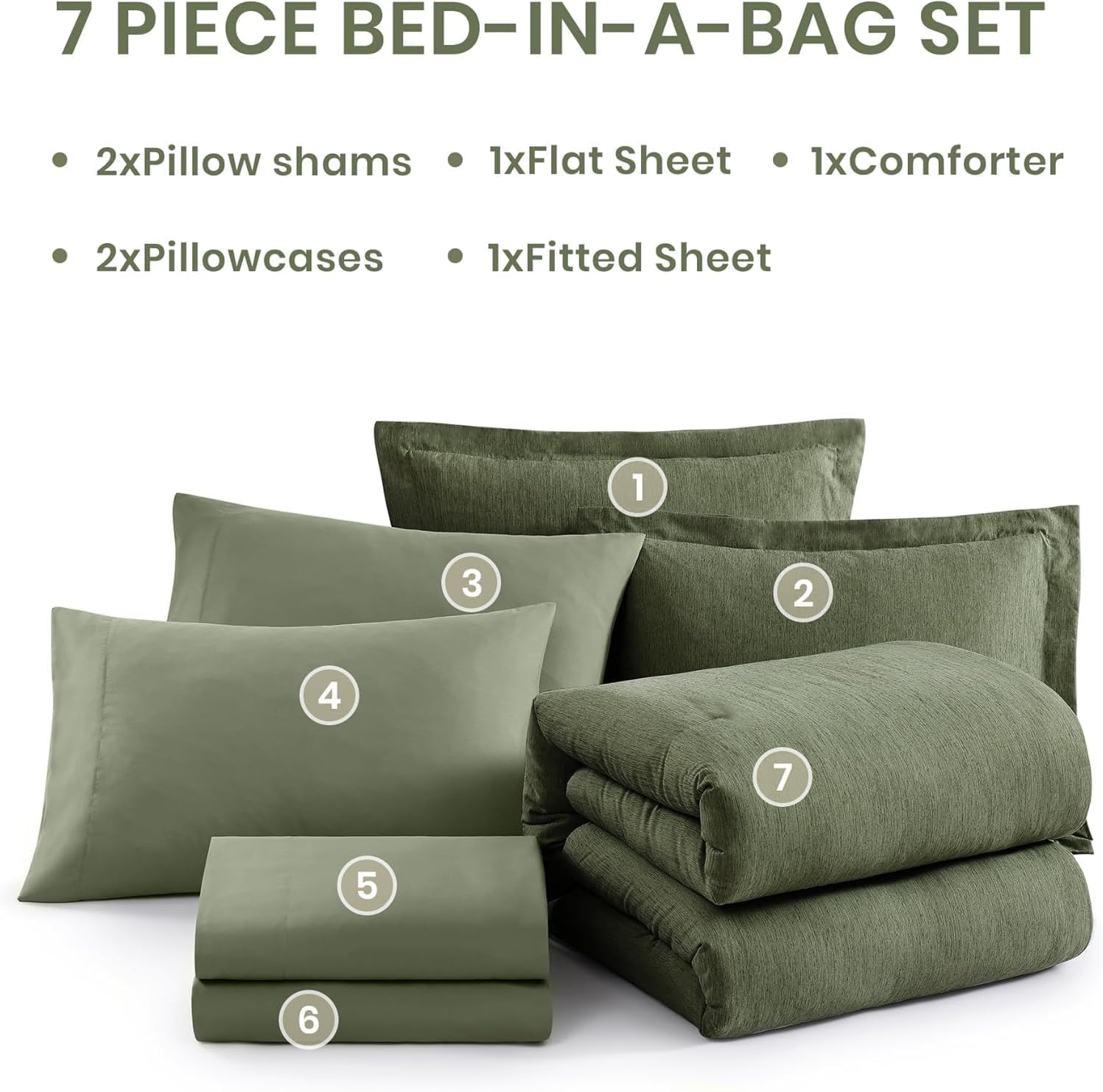 King Comforter Set - 7 Pieces