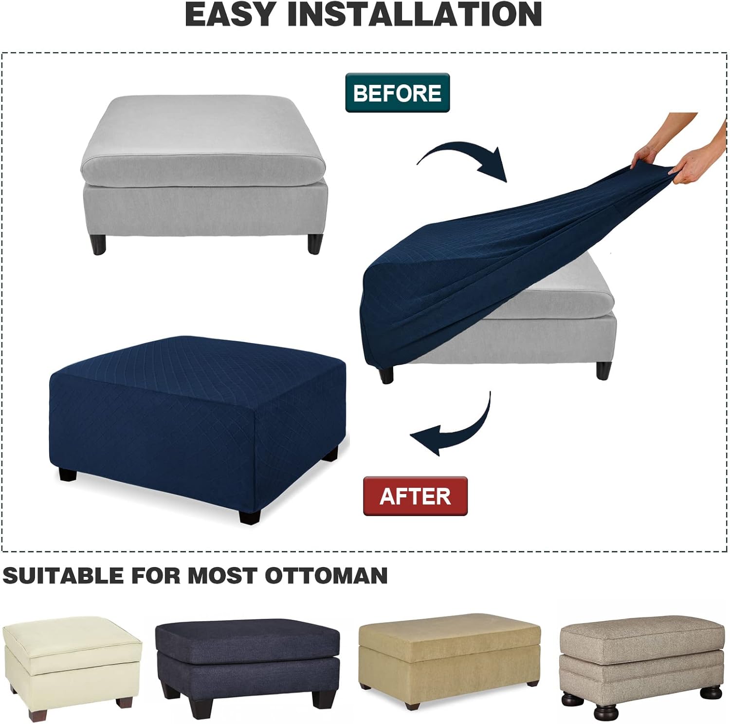 Square Ottoman Cover