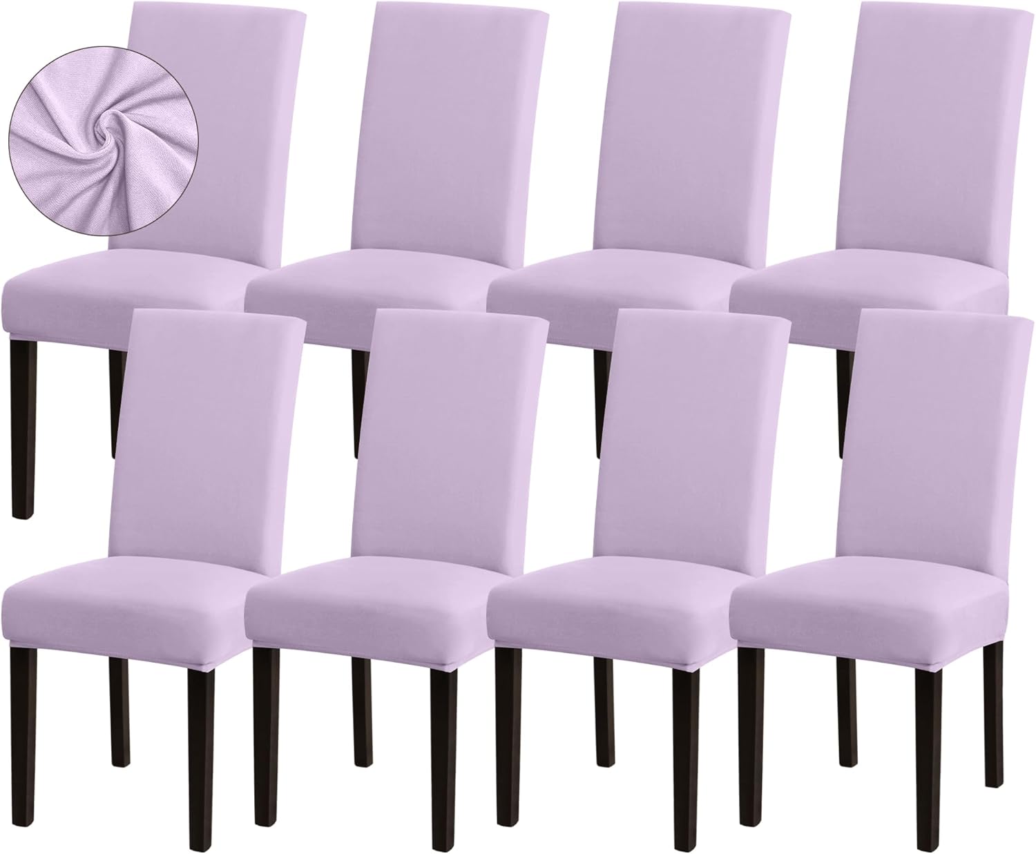 Sufdari Dining Chair Covers,Kitchen Cover,Parsons Slipcover,Spandex Protectors for Room Stretch Chairs Cover Set of 4 -Gray