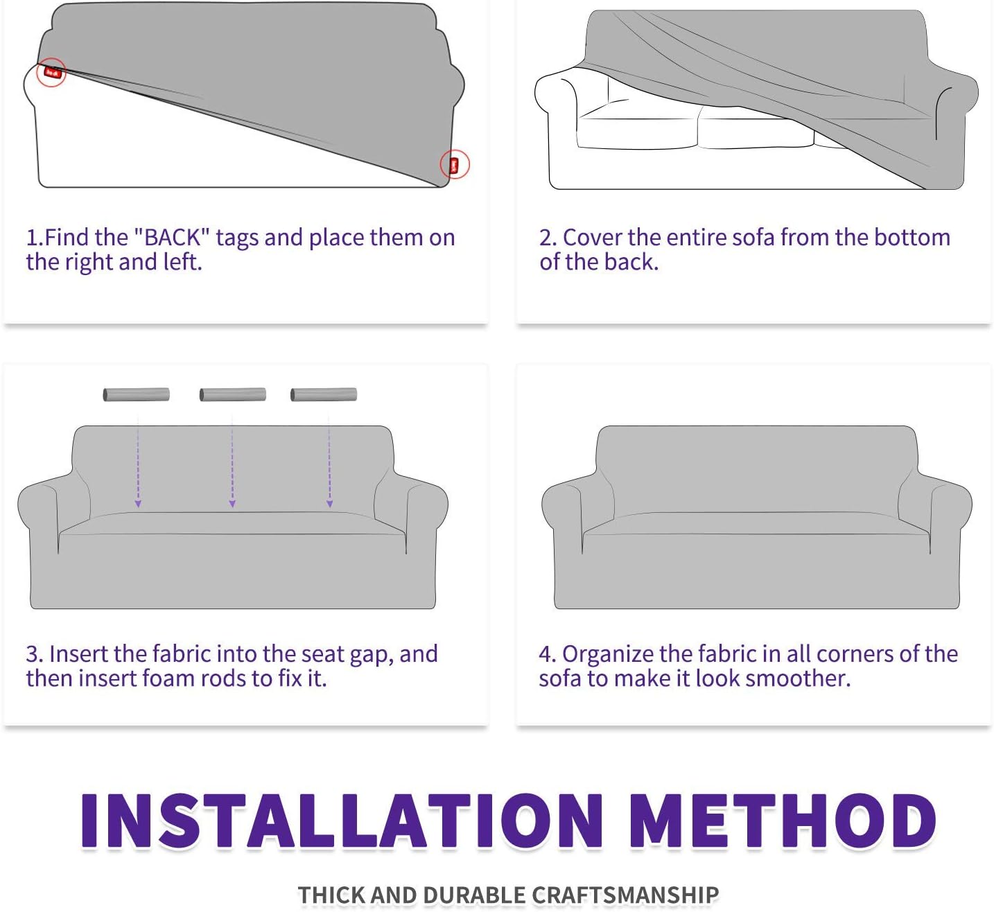 ZNSAYOTX Chair Slipcovers with Arms for Living Room High Stretchy Spandex Pet Friendly Armchair Furniture Protection Covers (Black and White, Chair)