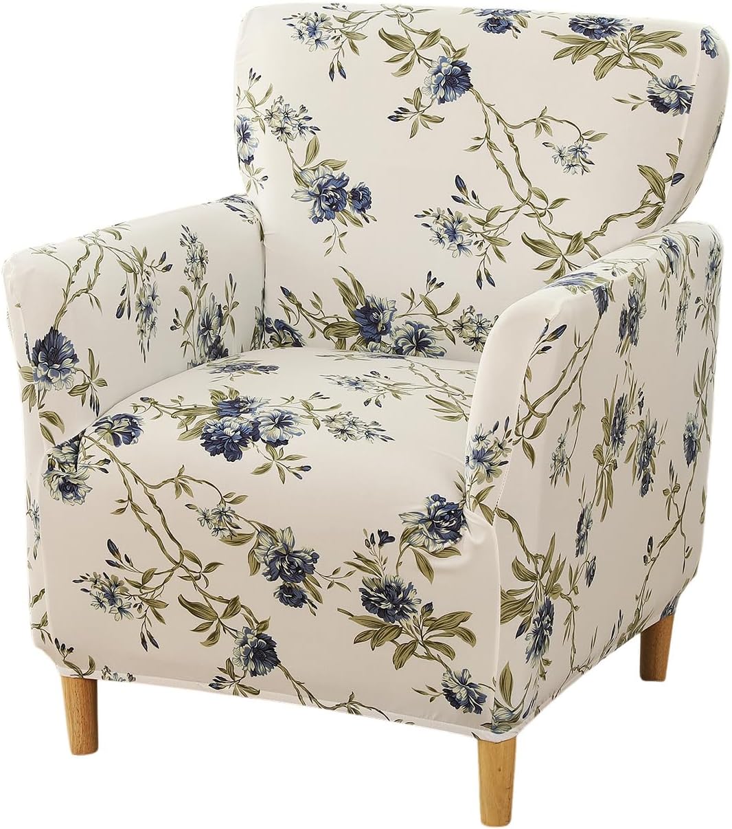 Printed Banquet Armchair Slipcovers Soft Chair Covers Armchair 1-Piece Stretch Chair Covers for Living Room Nonslip Outdoor Armchair Slipcover Kids Pets Friendly Furniture Protector,01
