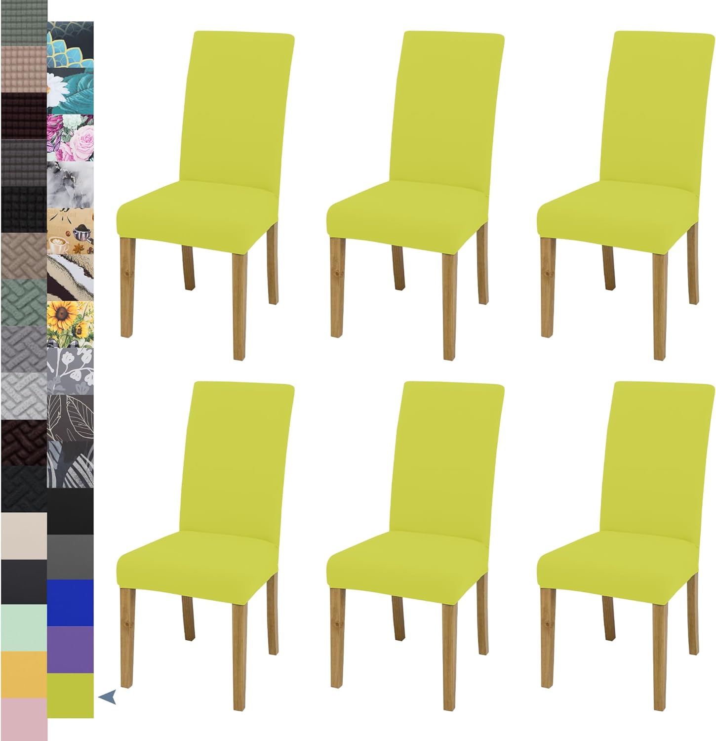 Dining Chair Cover,Dining Room Chair Covers Set of 6,Stretch Kitchen Chair Cover,Washable Dining Chair Cover,Parsons Chair Slipcovers Protective,for Home,Restaurant,Banquet(Gray)