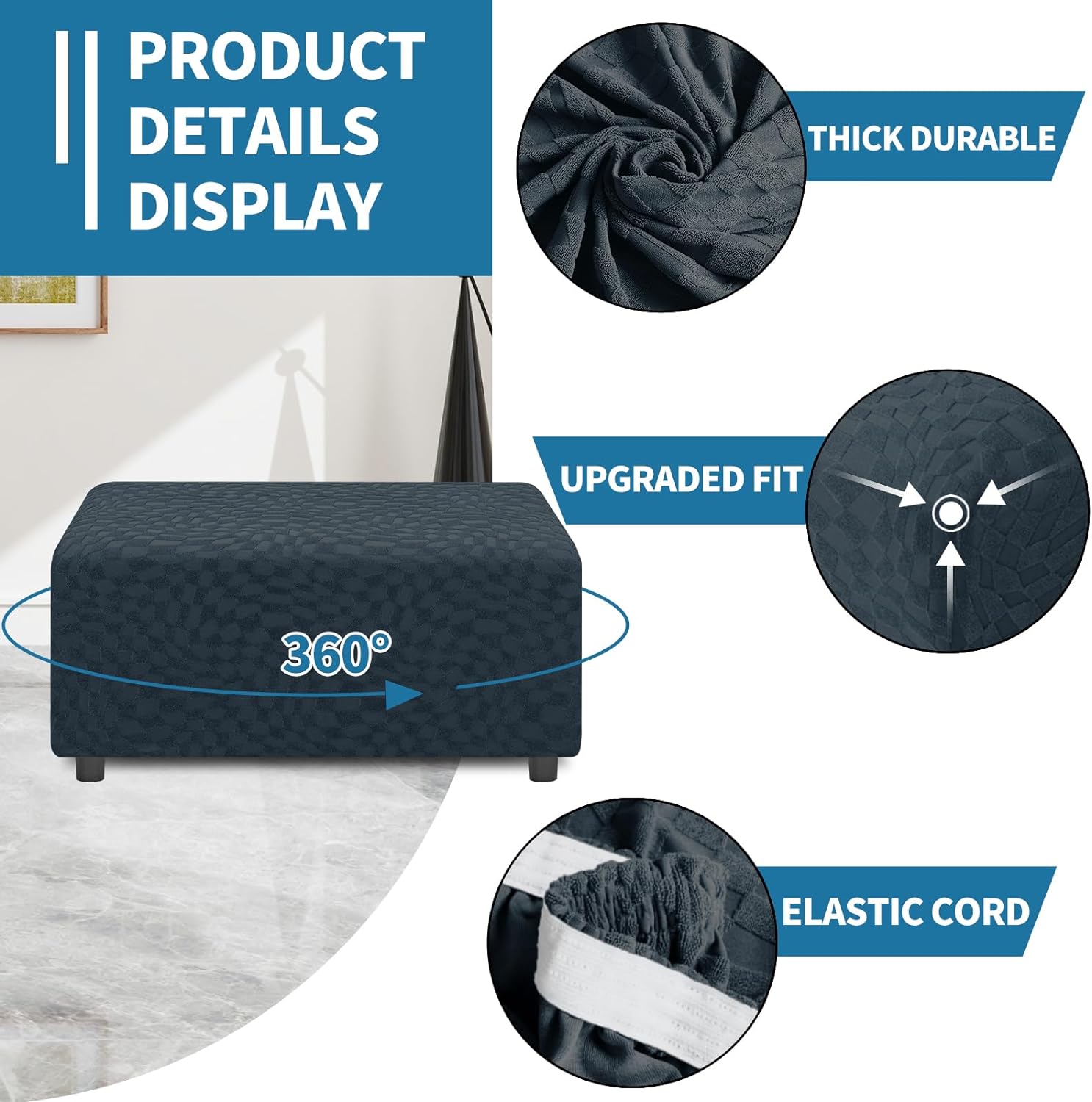 Rectangle Footrest Slipcovers