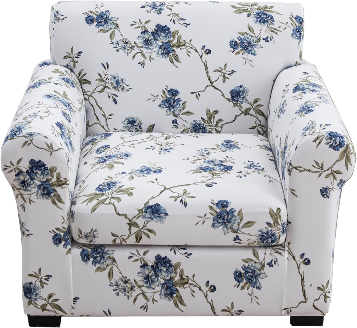KRFOONN 2 Piece Chair Covers Printed Sofa Covers Couch Covers Washable Armchair Sofa Couch Slipcover Furniture Protector with Elastic Bottom for Living Room (Armchair, 23), Small