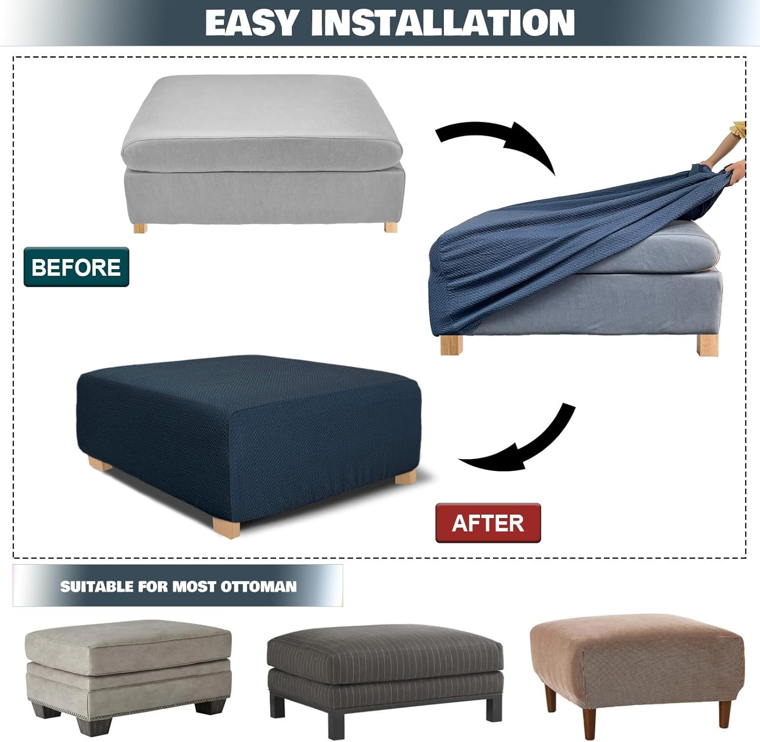 Square Ottoman Cover