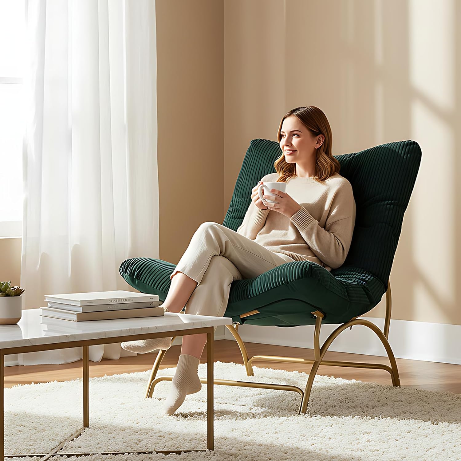 Accent Chair with Ottoman