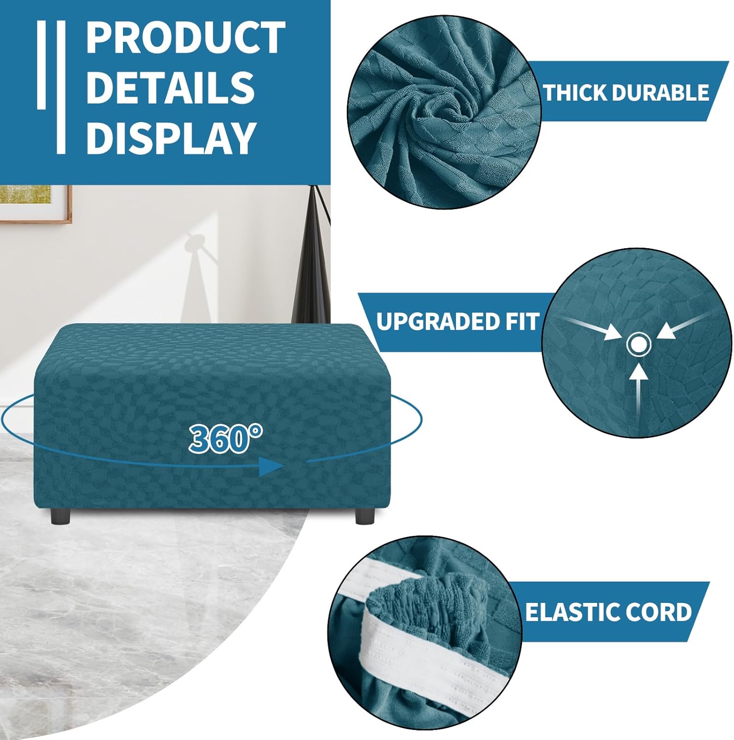 Rectangle Footrest Slipcovers