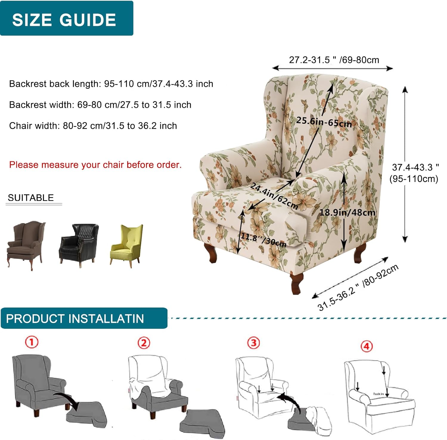 Wingback Chair Cover Slipcovers