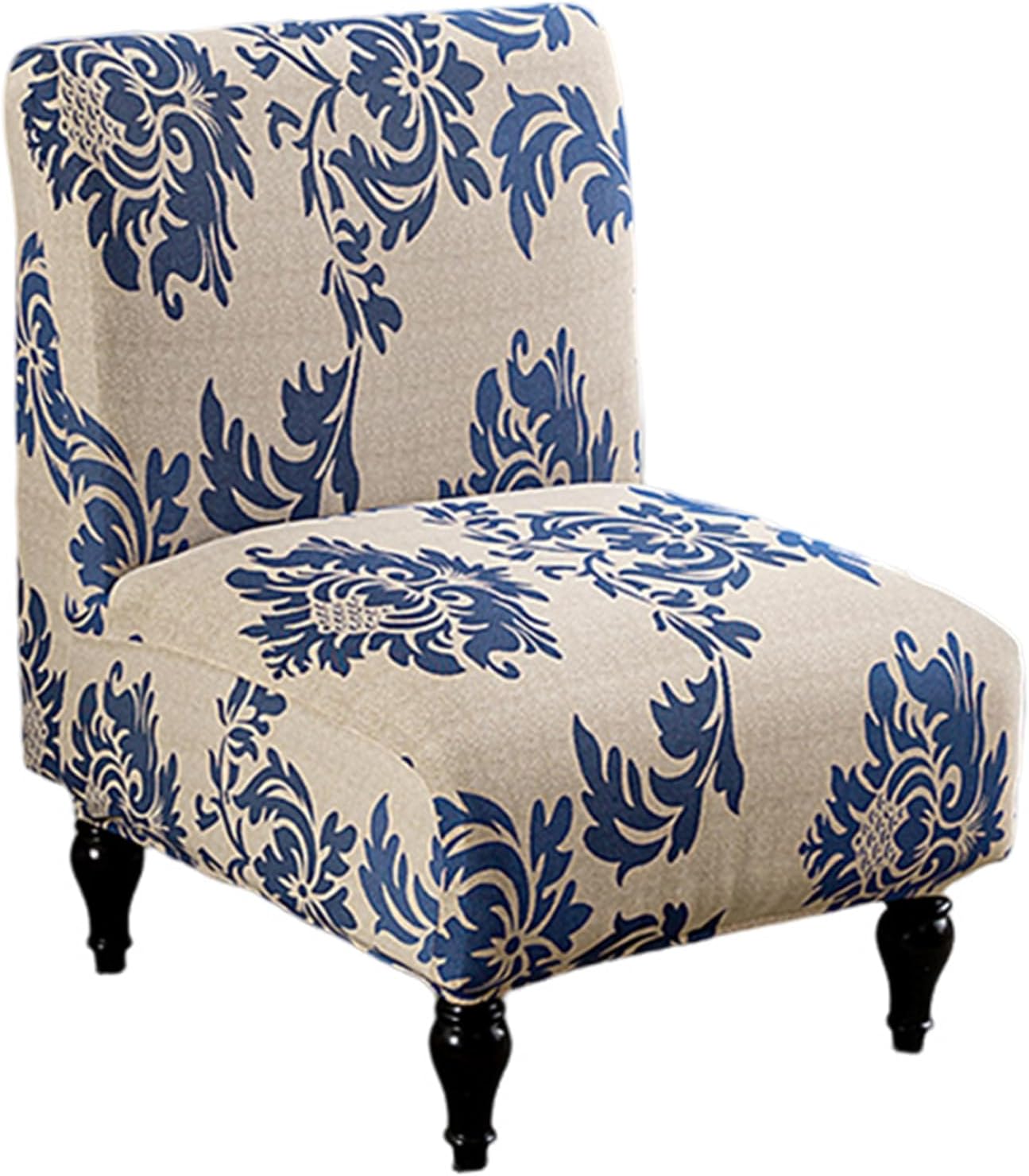 Eco-Ancheng Armless Chair Slipcover Removable Armless Accent Chairs Covers Washable Armless Slipper Chair Slipcover Printed Armless Chair Furniture Protector Covers for Living Dining Room Hotel