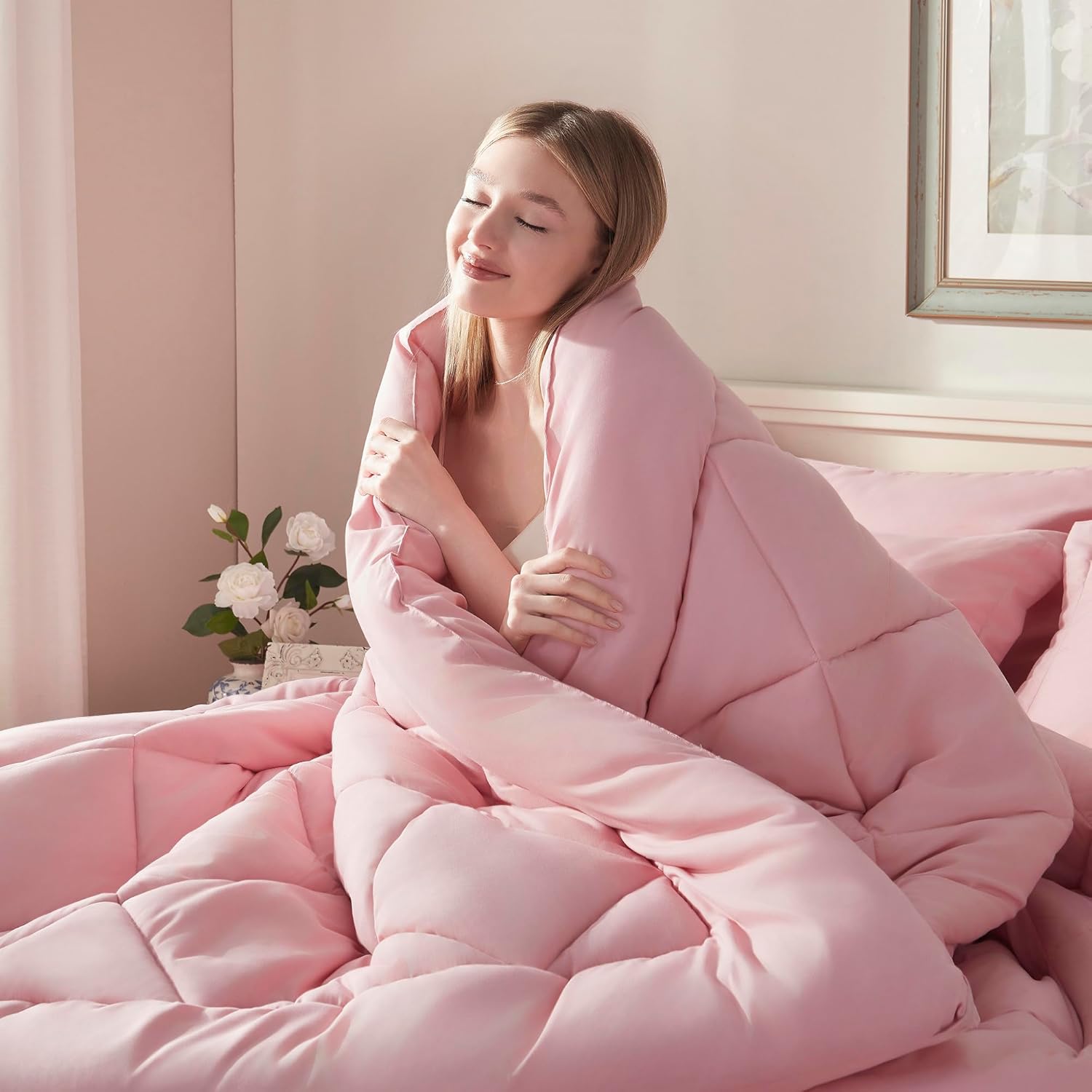 Full Comforter Set Purple- 7 Pieces