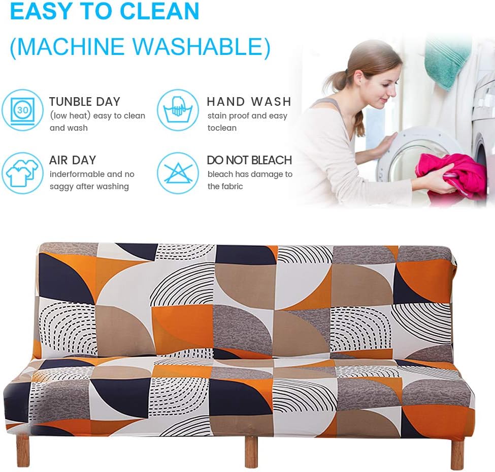 Armless Sofa Cover Futon Slipcover