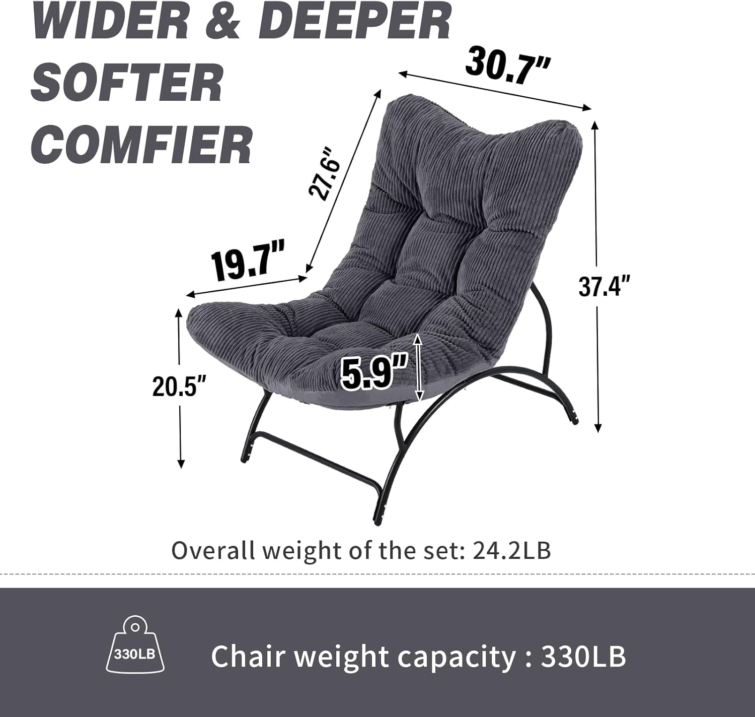 Accent Chair with Ottoman