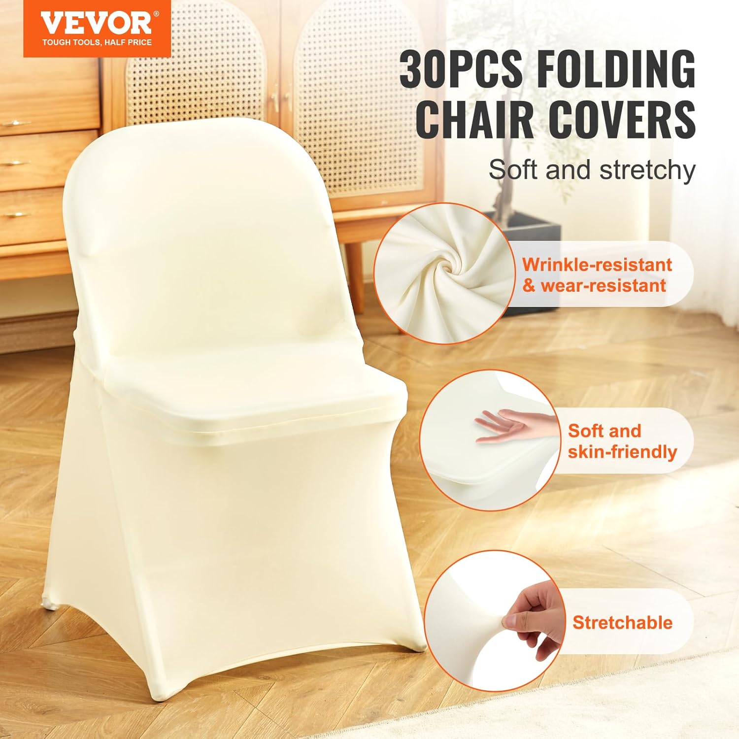 100 Pcs White Chair Covers