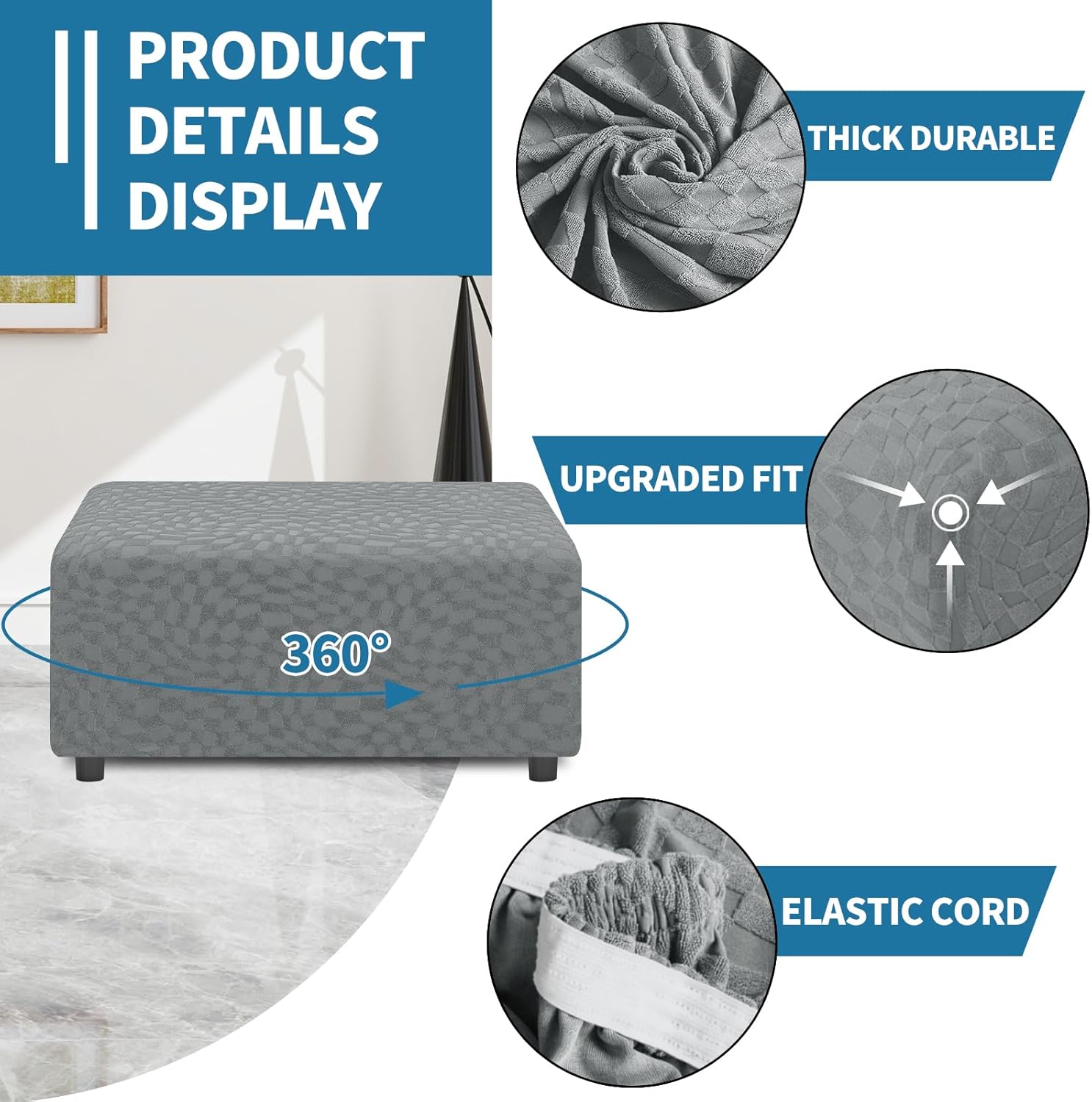 Rectangle Footrest Slipcovers