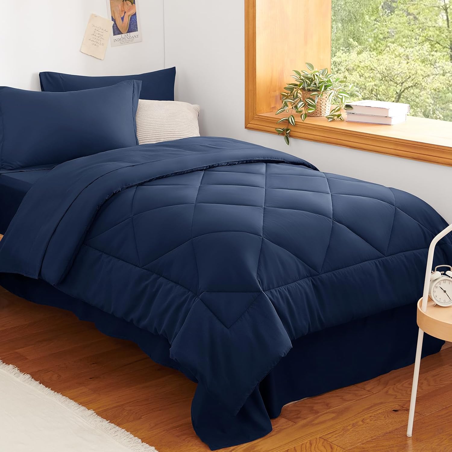 Queen Comforter Set Dark Grey