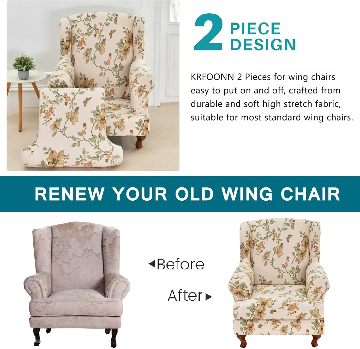 Wingback Chair Cover Slipcovers