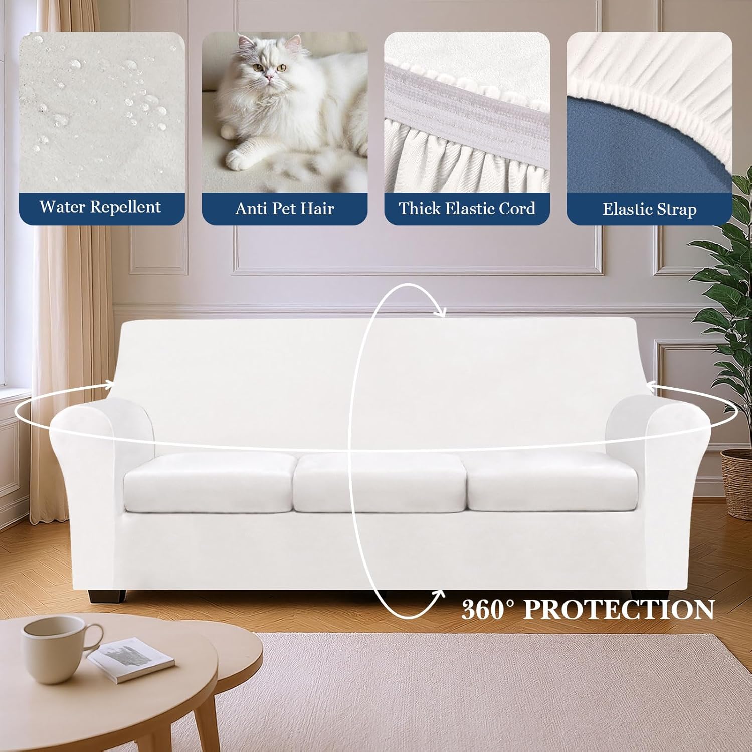 Stretch 4 Pieces Sofa Covers
