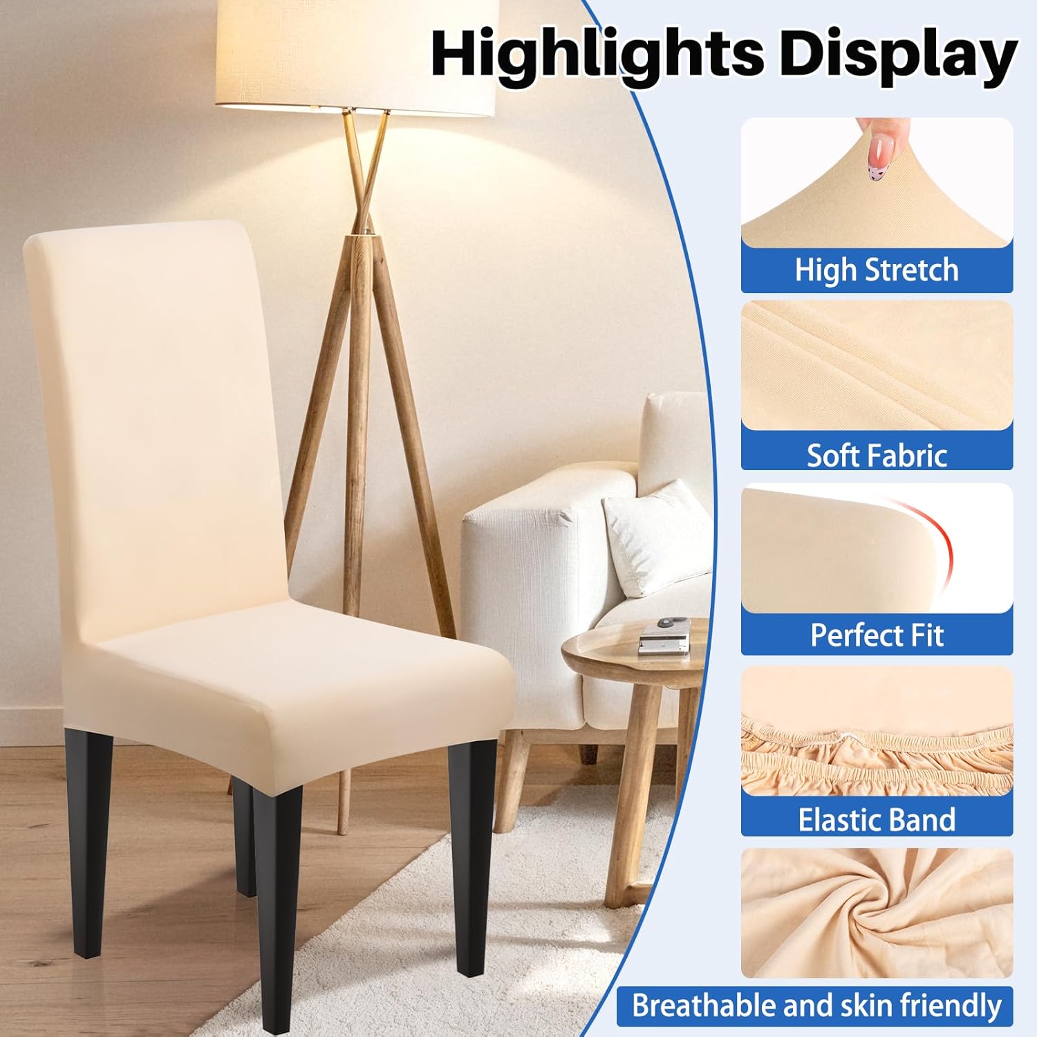 High Stretch Chair Covers for Dining Chairs