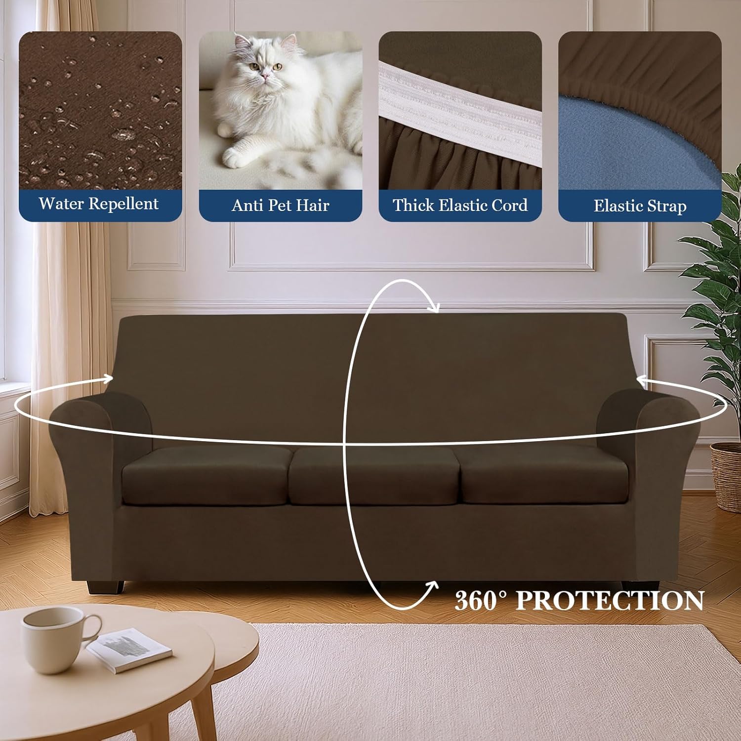 Stretch 4 Pieces Sofa Covers