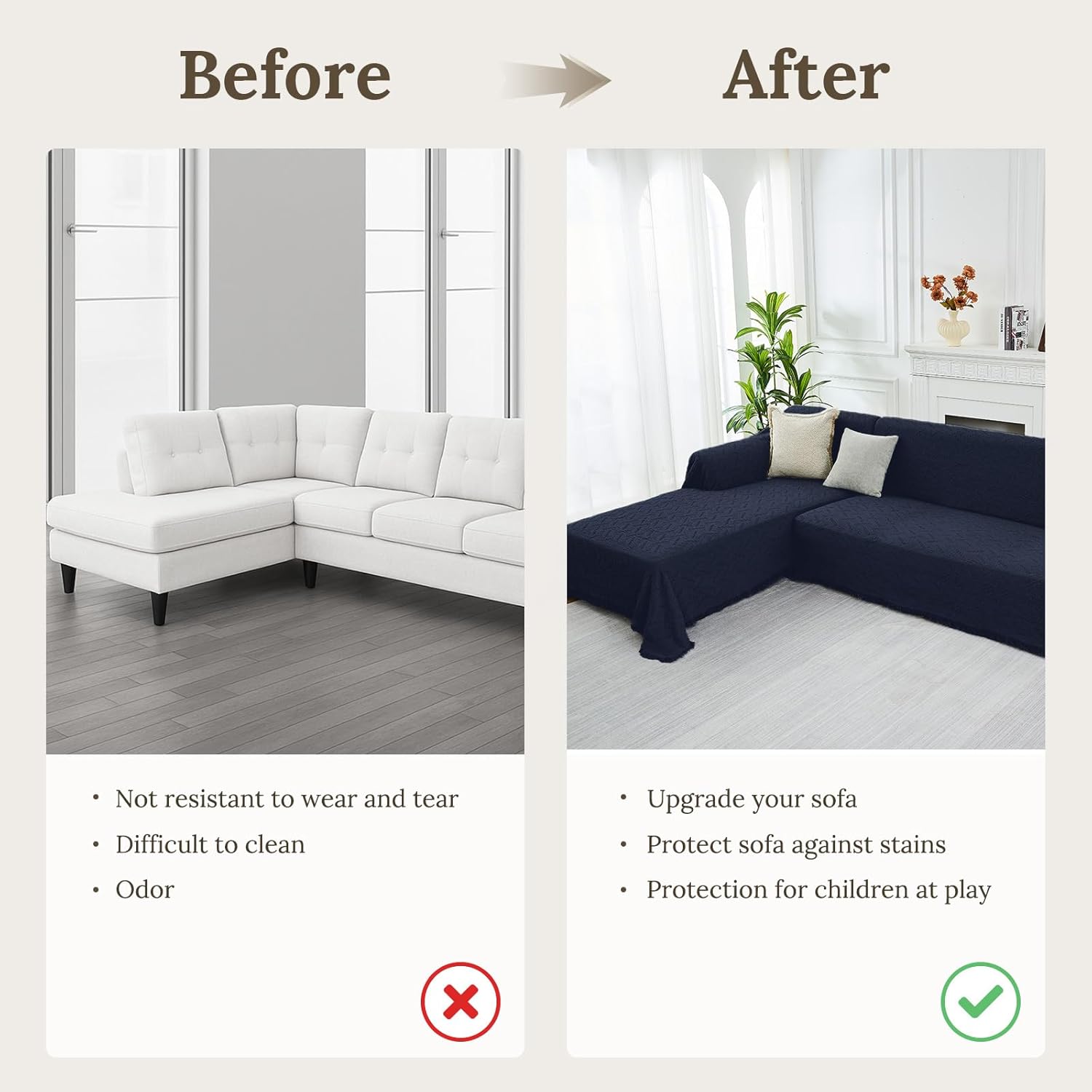 Couch Covers 2 Pieces L Shaped Sofa Cover