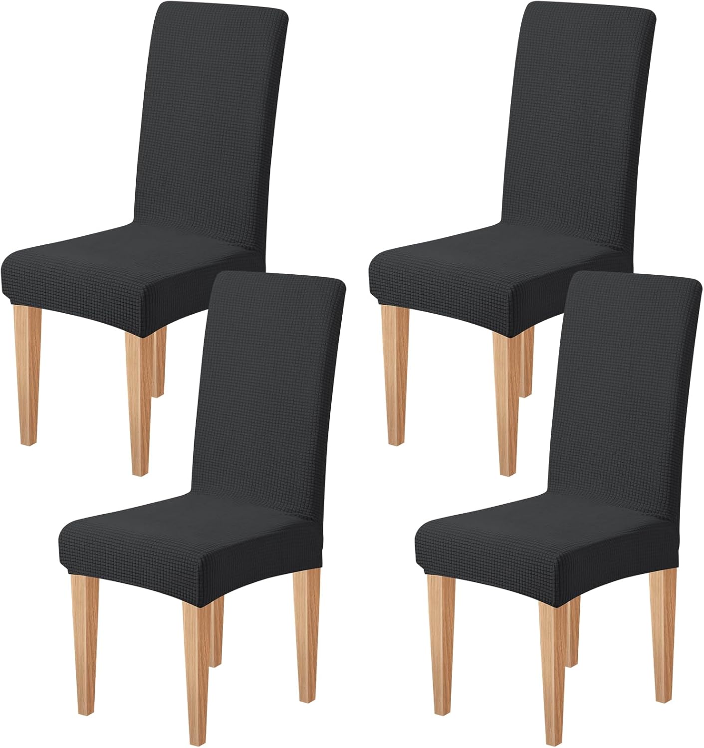 Dioxide High Stretch Chair Covers for Dining Chairs, Washable Dining Chair Covers Set of 6, Soft Kitchen Chairs Seat Covers, Parsons Chair Slipcovers Protectors for Home Hotel Restaurant Banquet